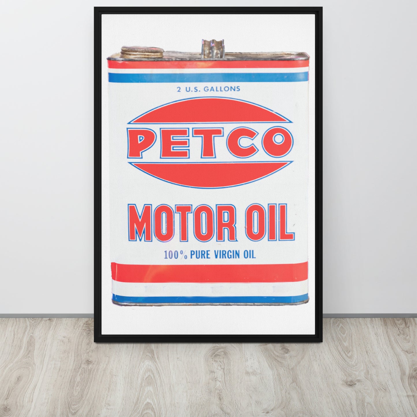 Vintage Petco Oil Can Framed canvas