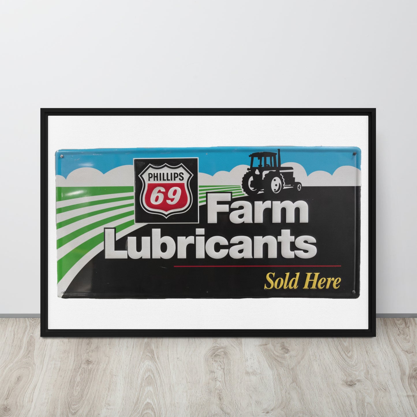 Phillips 69 License Plate Style Framed canvas