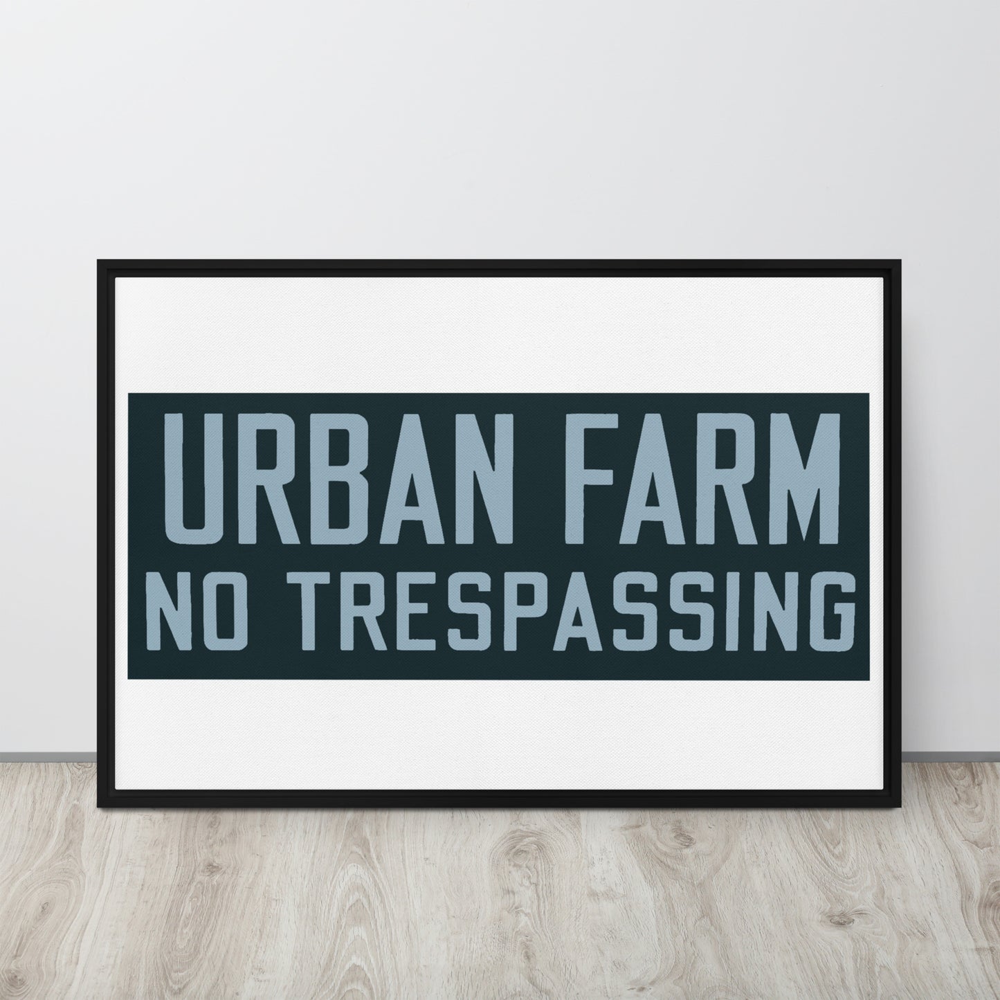 Retro Urban Farm Sign Porcelain Style Framed canvas