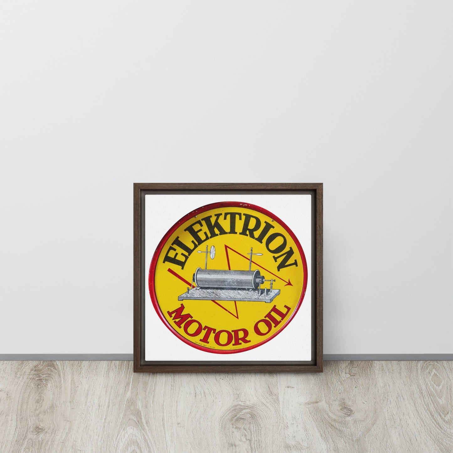 Elektrion Tin Sign Painted Framed canvas