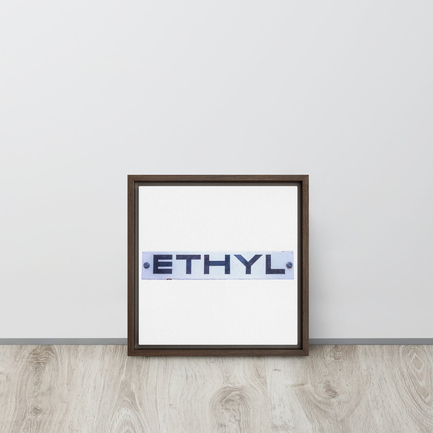 Vintage Ethyl Gas Sign Framed canvas