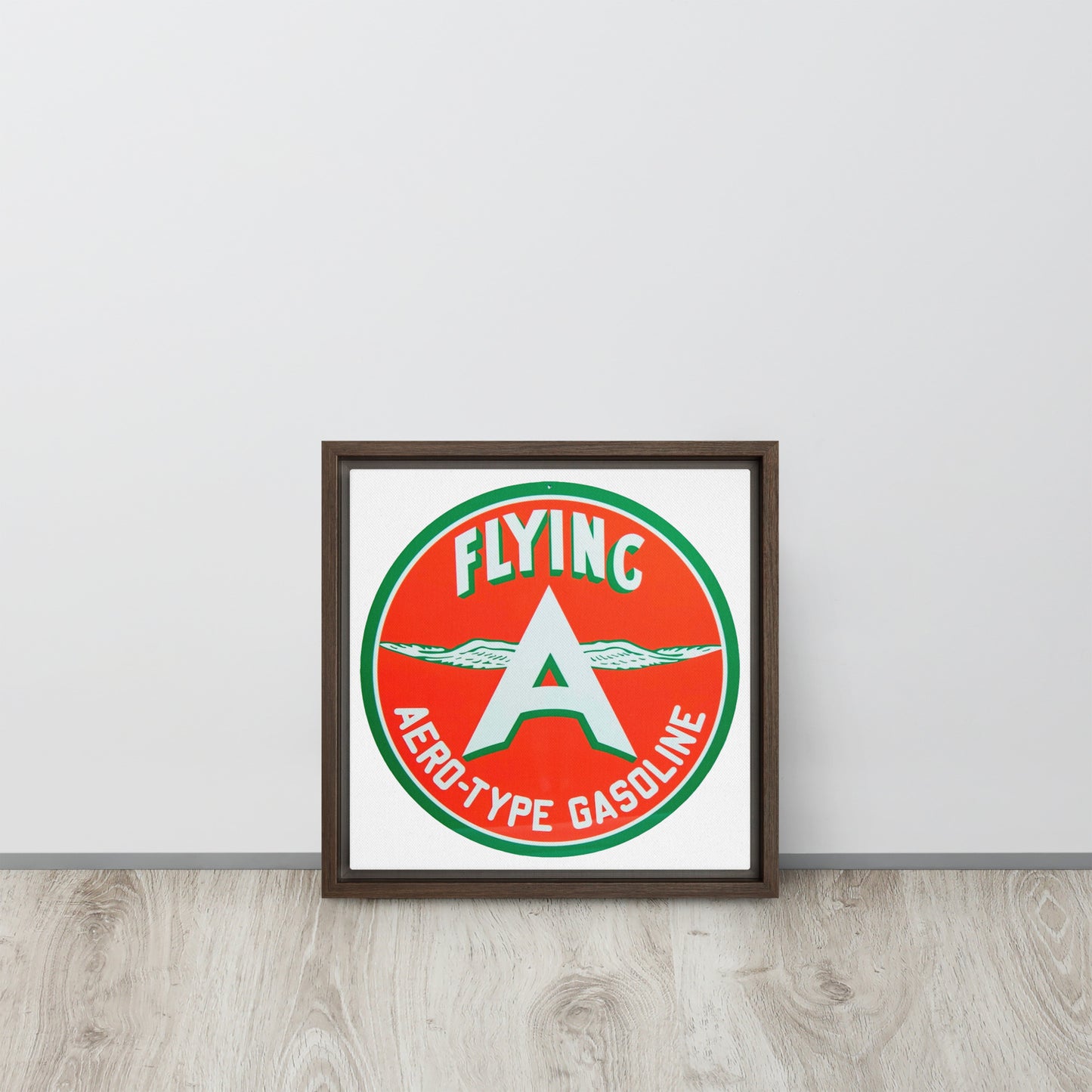 Vintage Flying A Porcelain Style Design Framed canvas