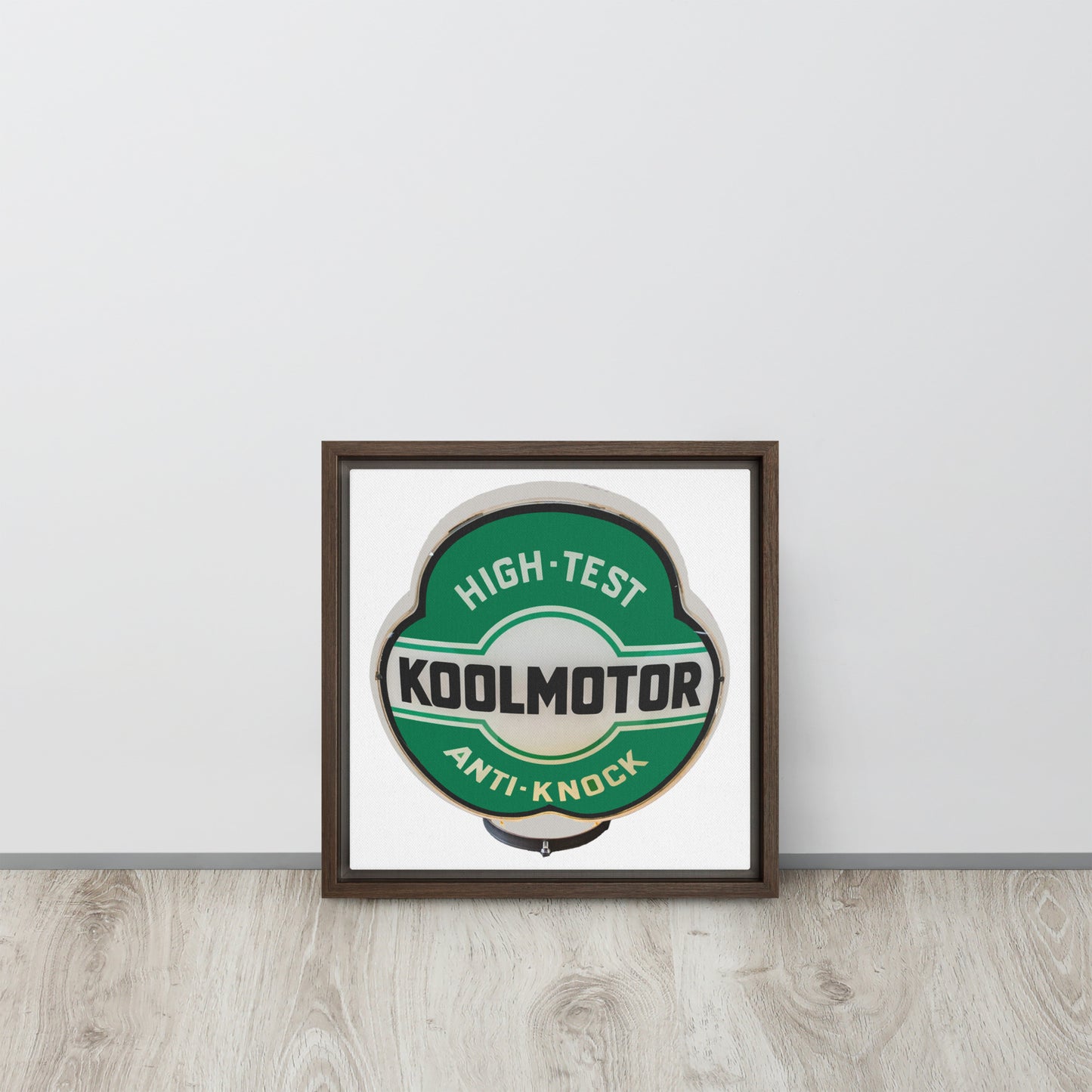 Vintage Kool Motor Globe Style Framed canvas