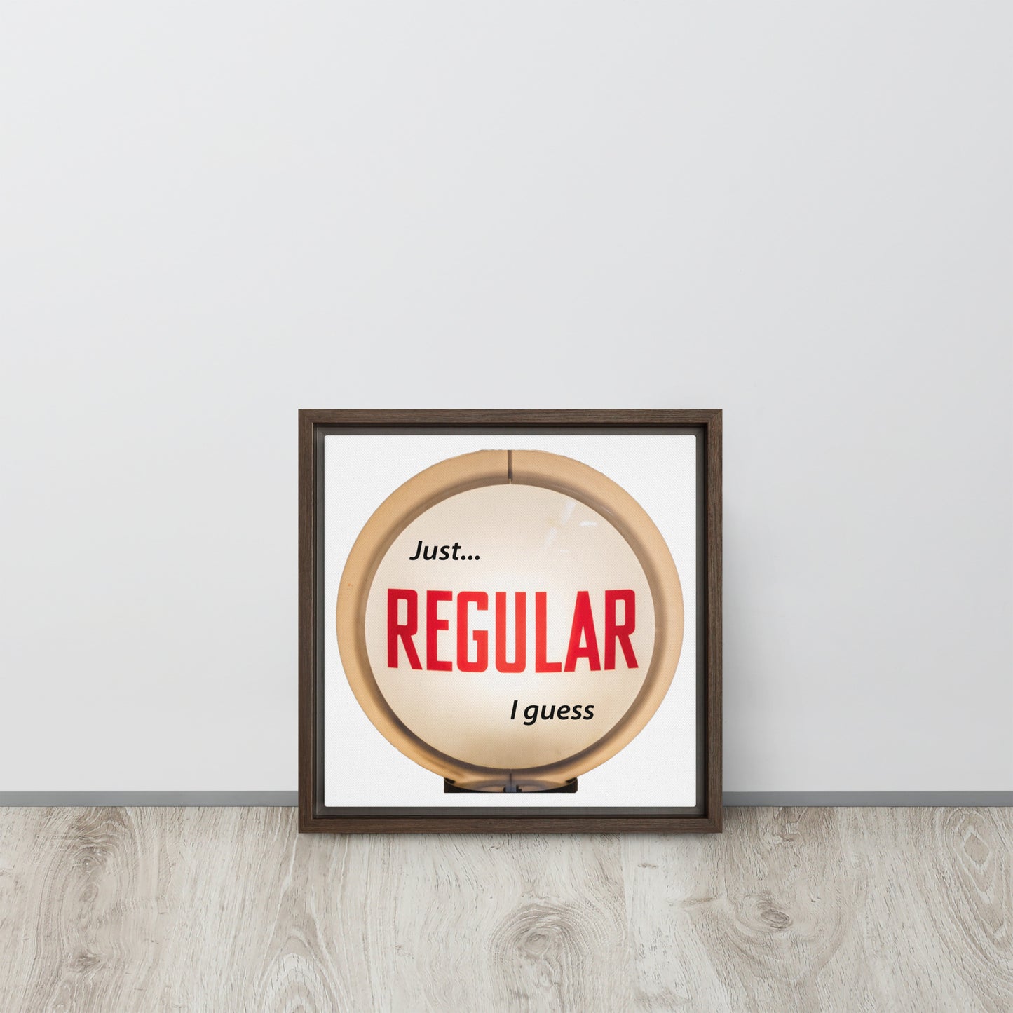 Retro Gas Globe Style Regular Framed canvas