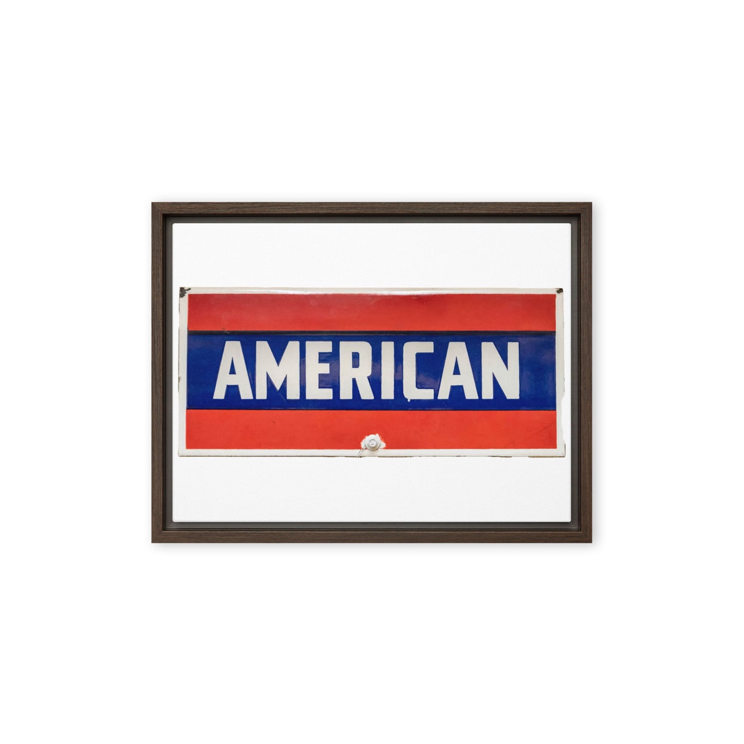 American Sign Porcelain Vintage Style Framed canvas