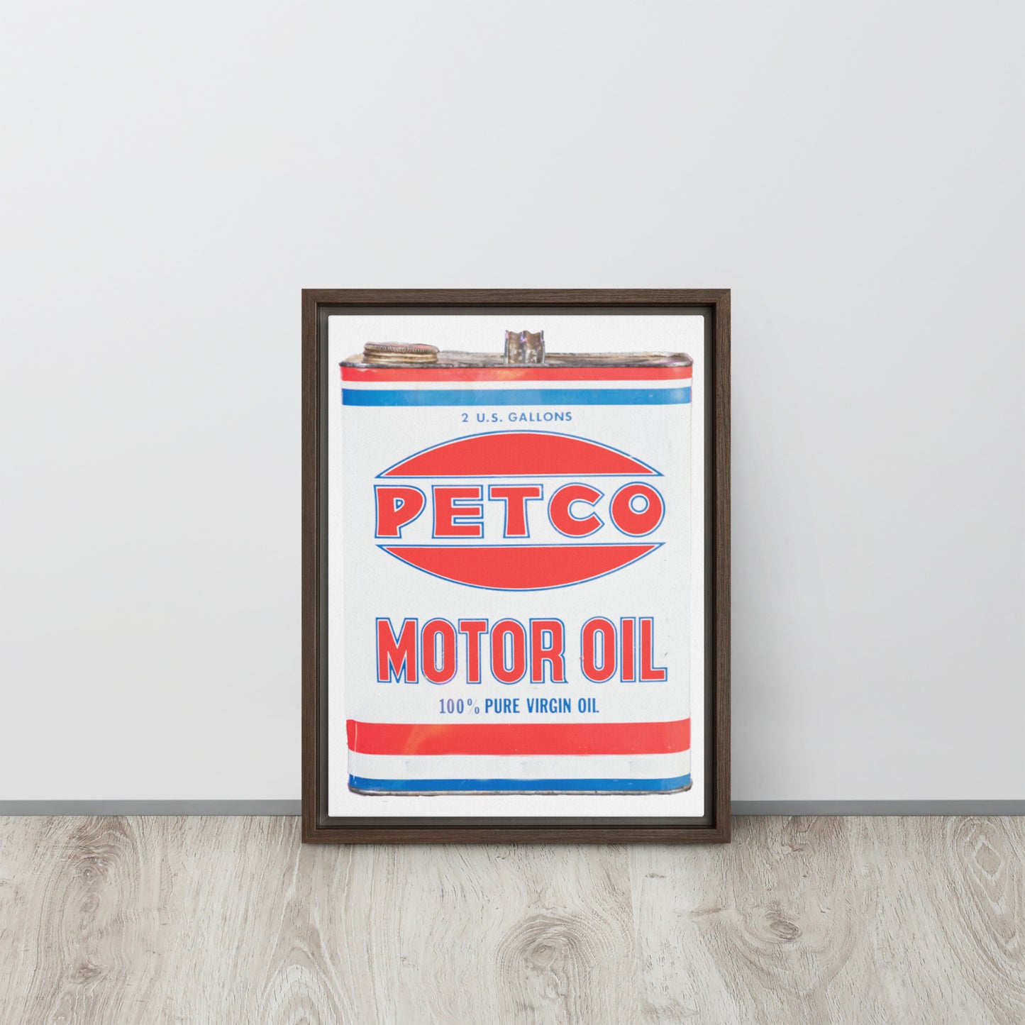 Vintage Petco Oil Can Framed canvas