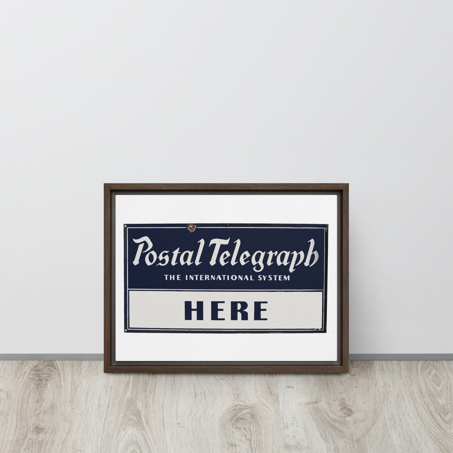 Vintage Telegraph Sign (The Original Email) Framed canvas