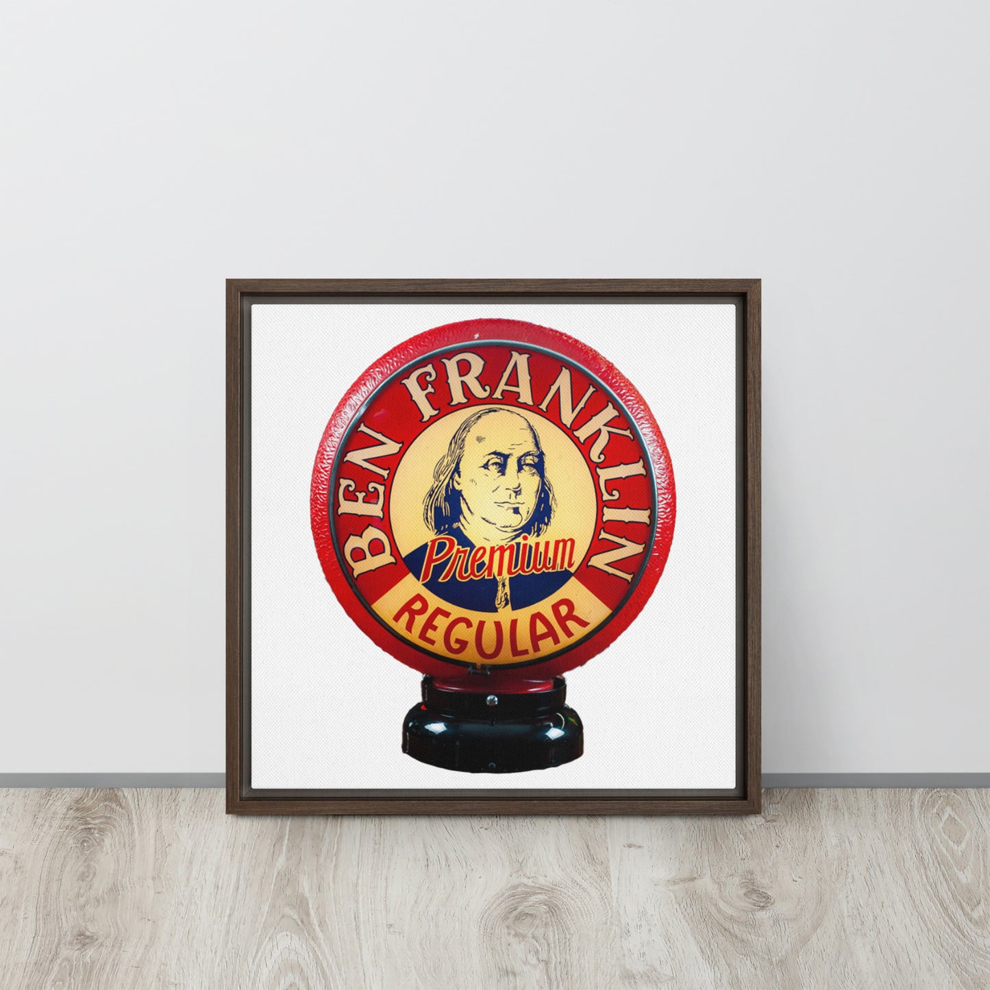 Ben Franklin Globe Style Framed canvas