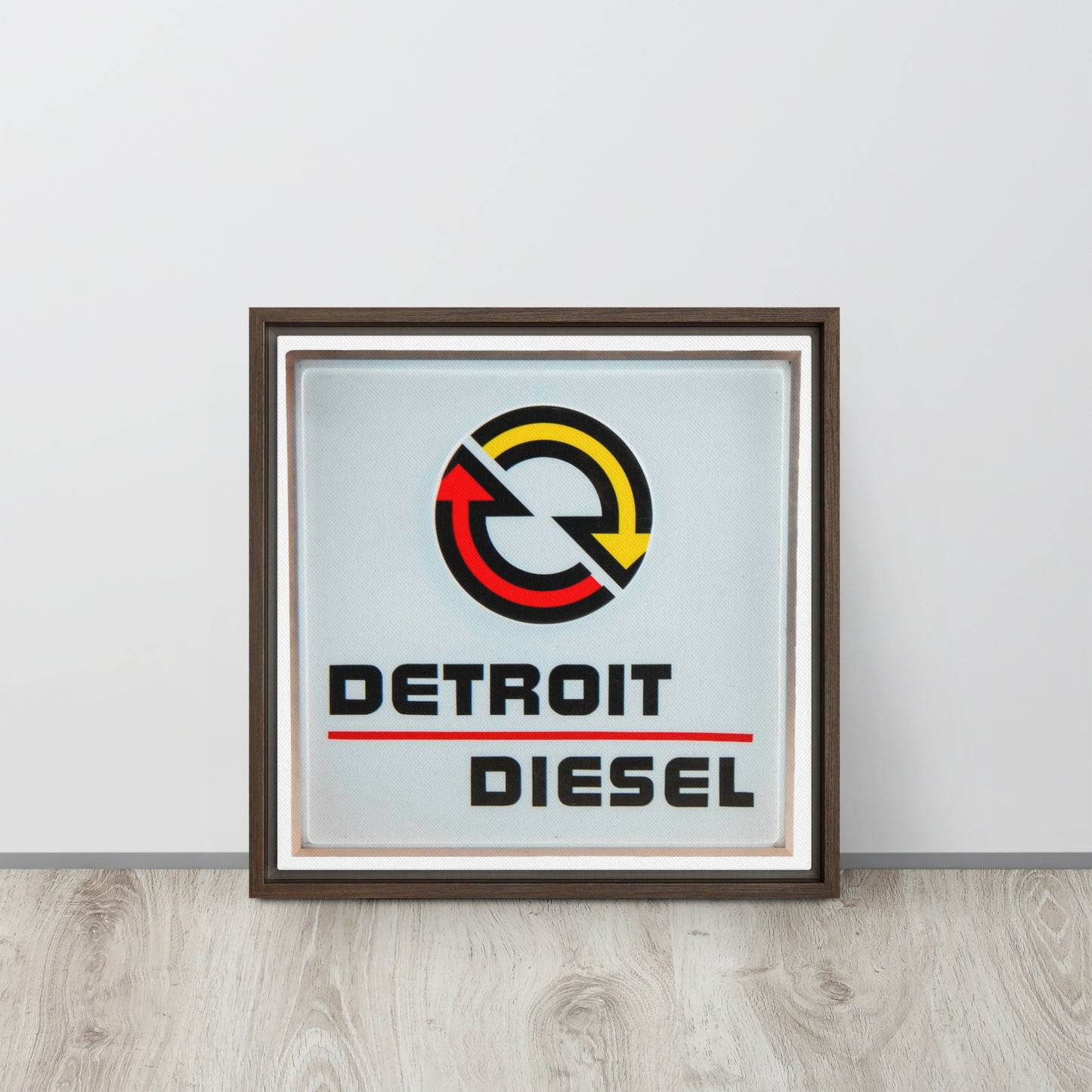 Detroit Diesel Retro Design Framed canvas