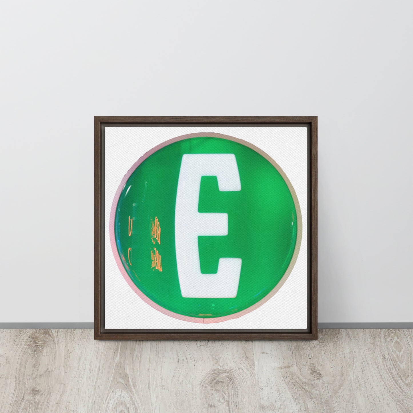 Edsel Globe Style Design Framed canvas