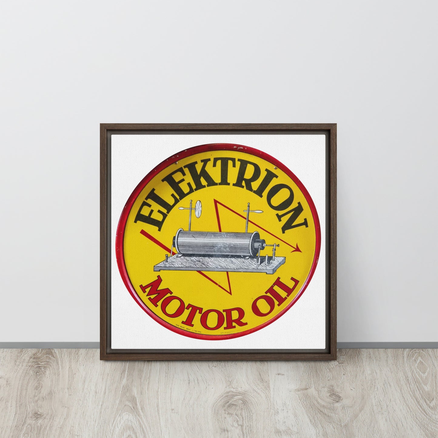 Elektrion Tin Sign Painted Framed canvas