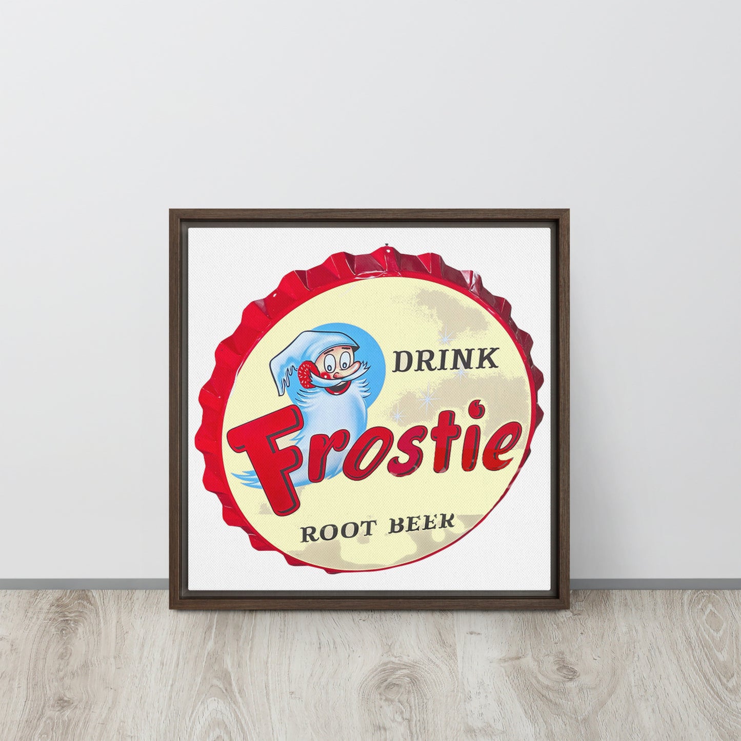 Vintage Root Beer Store Sign Framed canvas