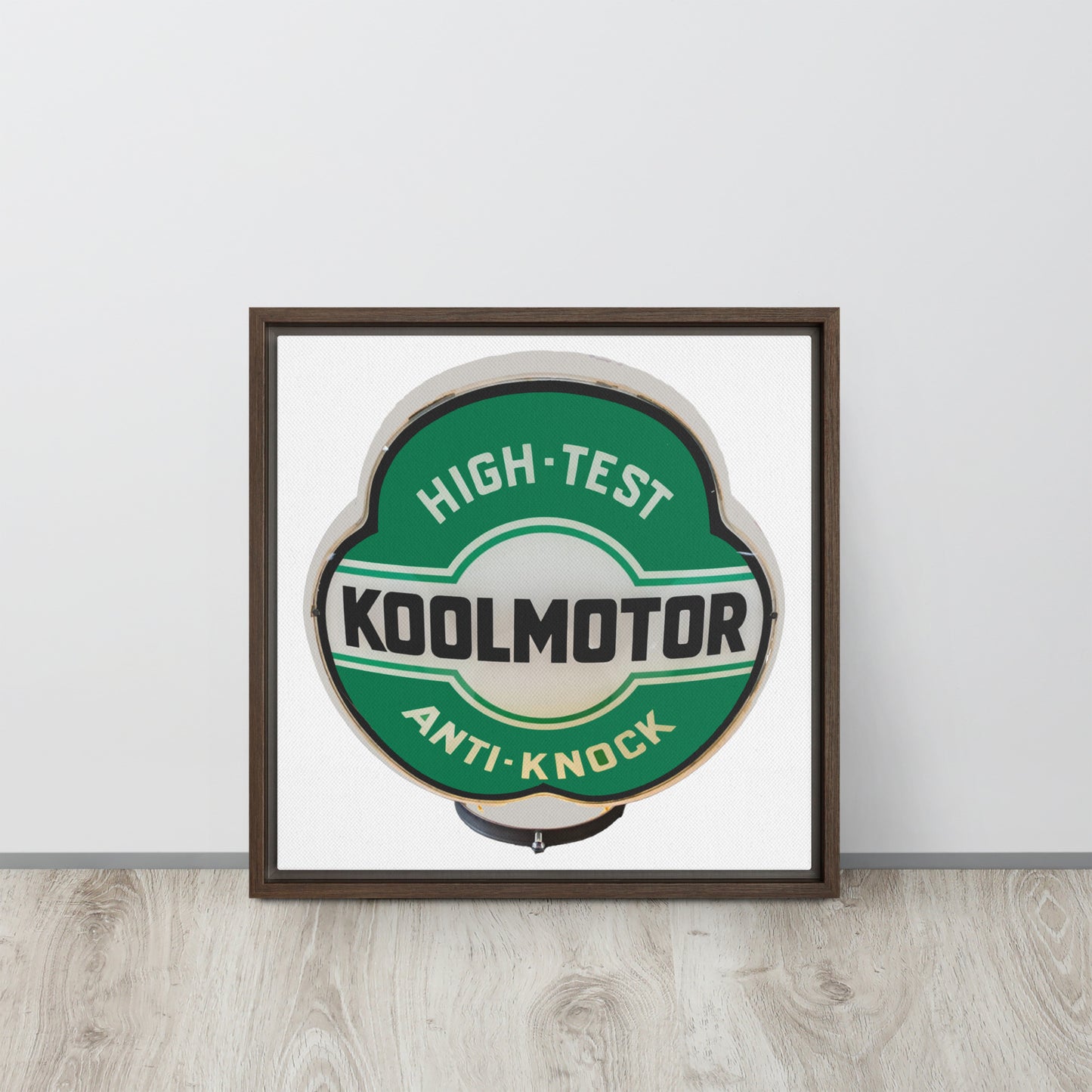 Vintage Kool Motor Globe Style Framed canvas