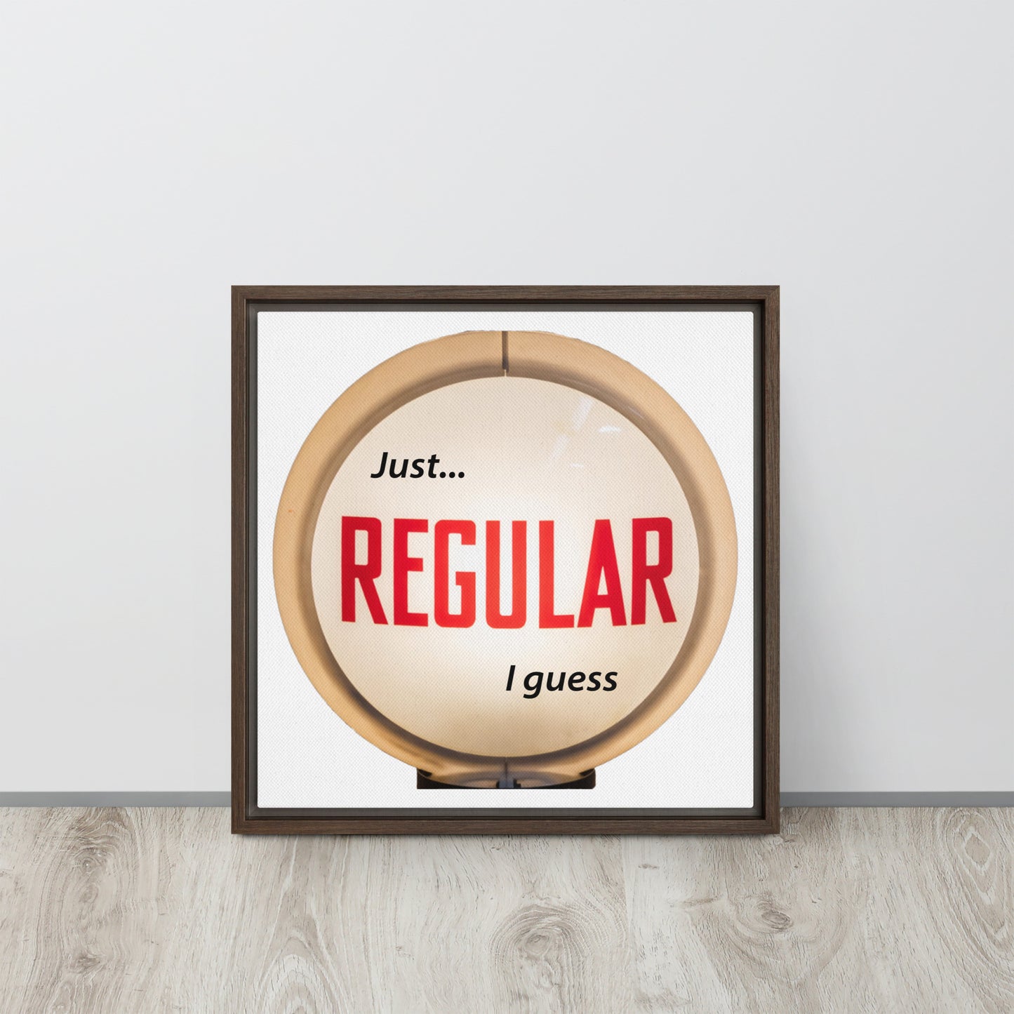 Retro Gas Globe Style Regular Framed canvas