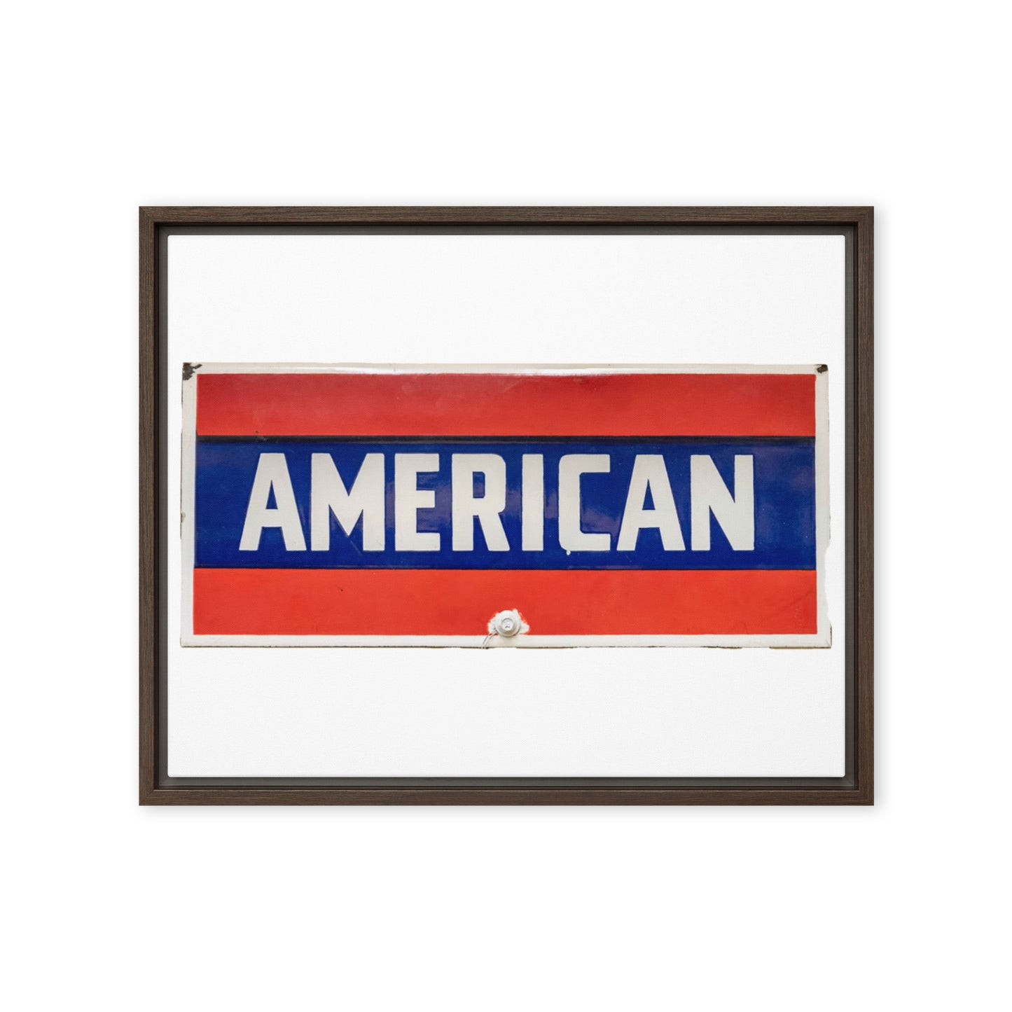 American Sign Porcelain Vintage Style Framed canvas