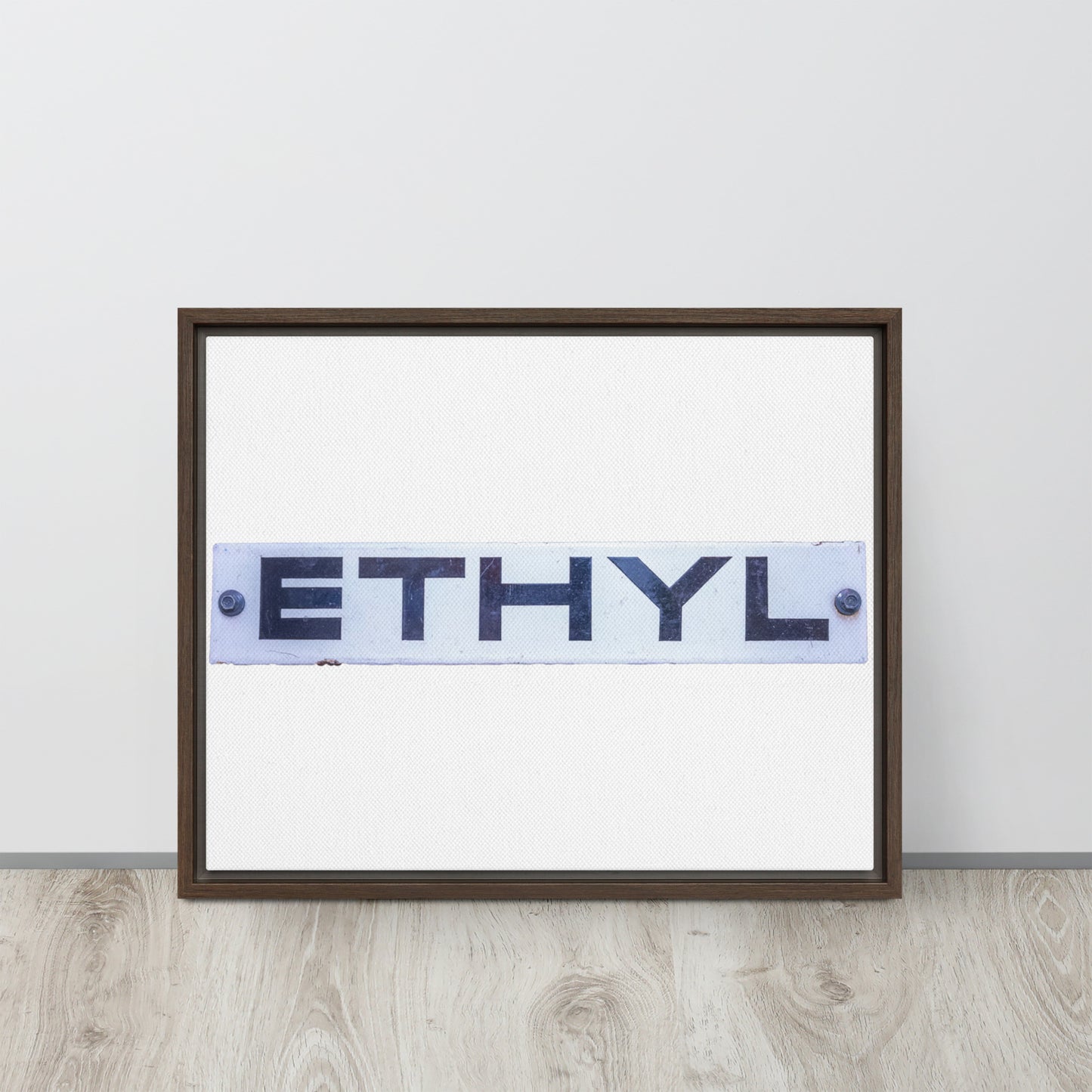 Vintage Ethyl Gas Sign Framed canvas