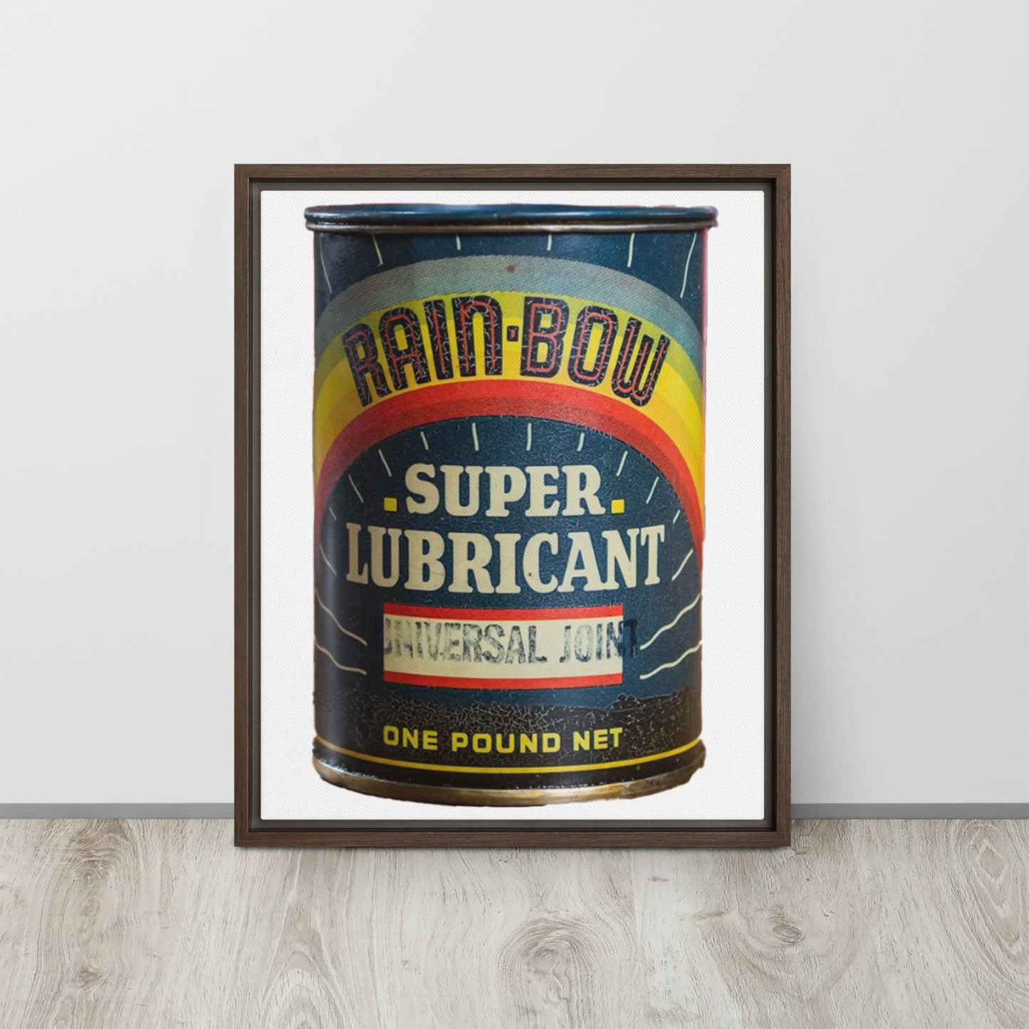 Vintage Grease Soup Can Style Framed canvas