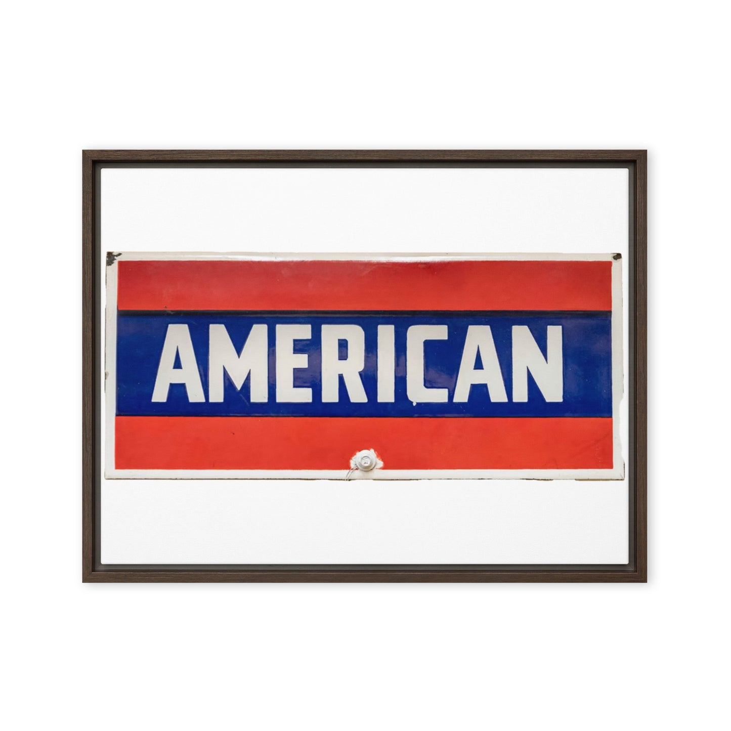 American Sign Porcelain Vintage Style Framed canvas