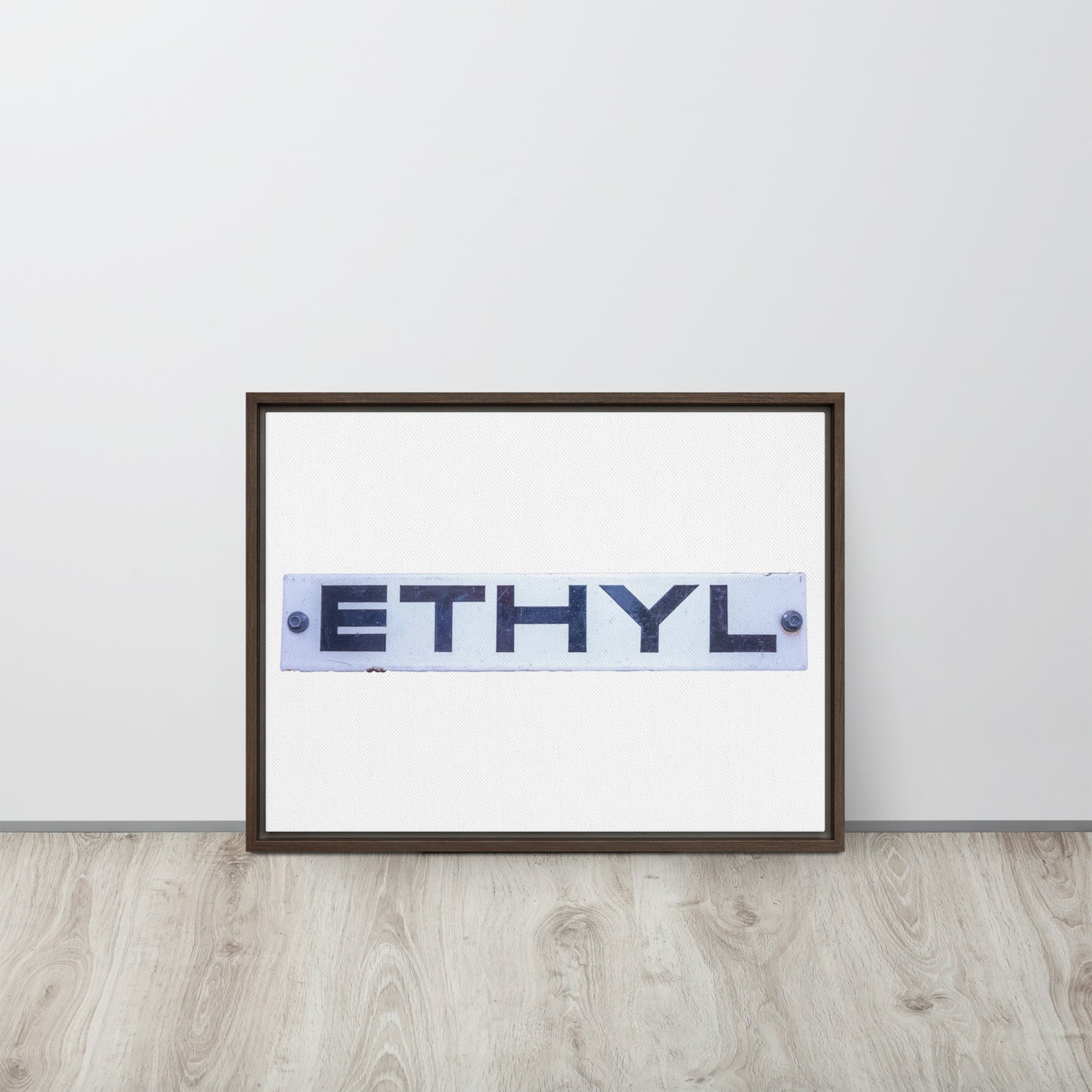 Vintage Ethyl Gas Sign Framed canvas