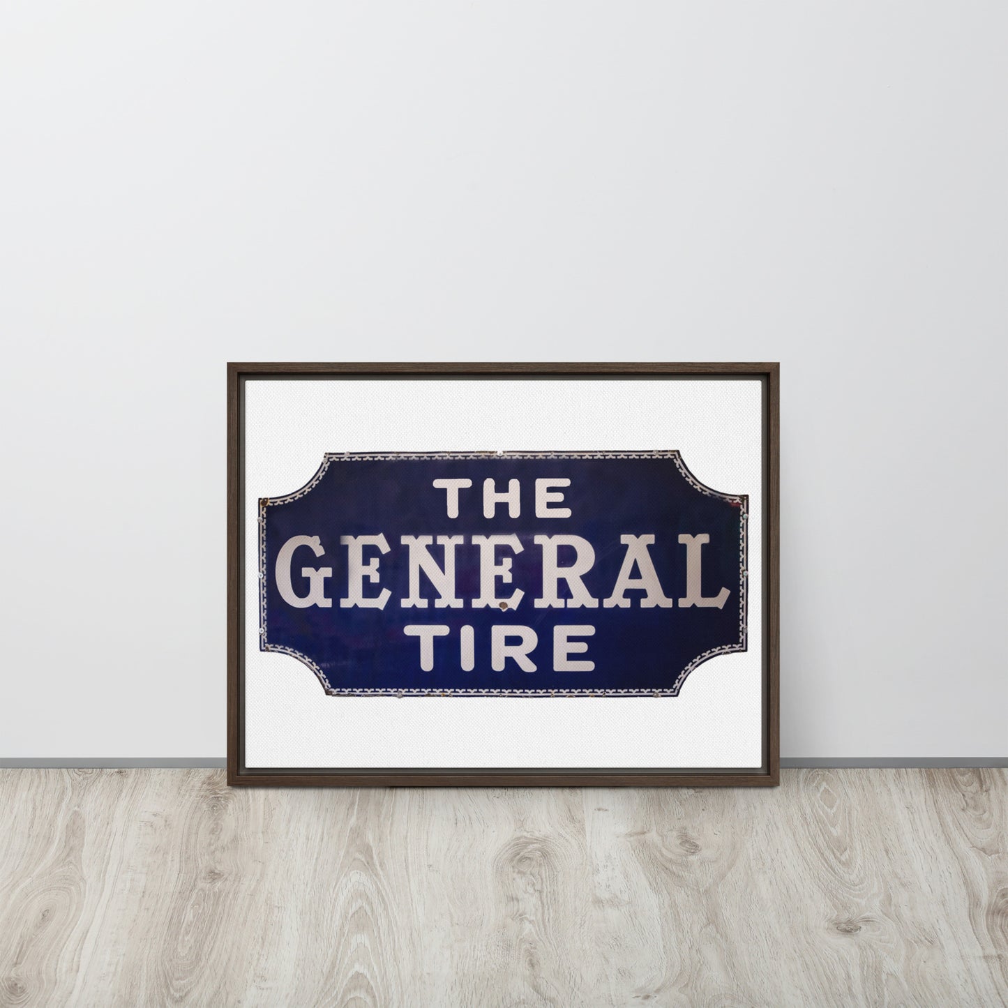 Vintage Tire Tin Style Framed canvas