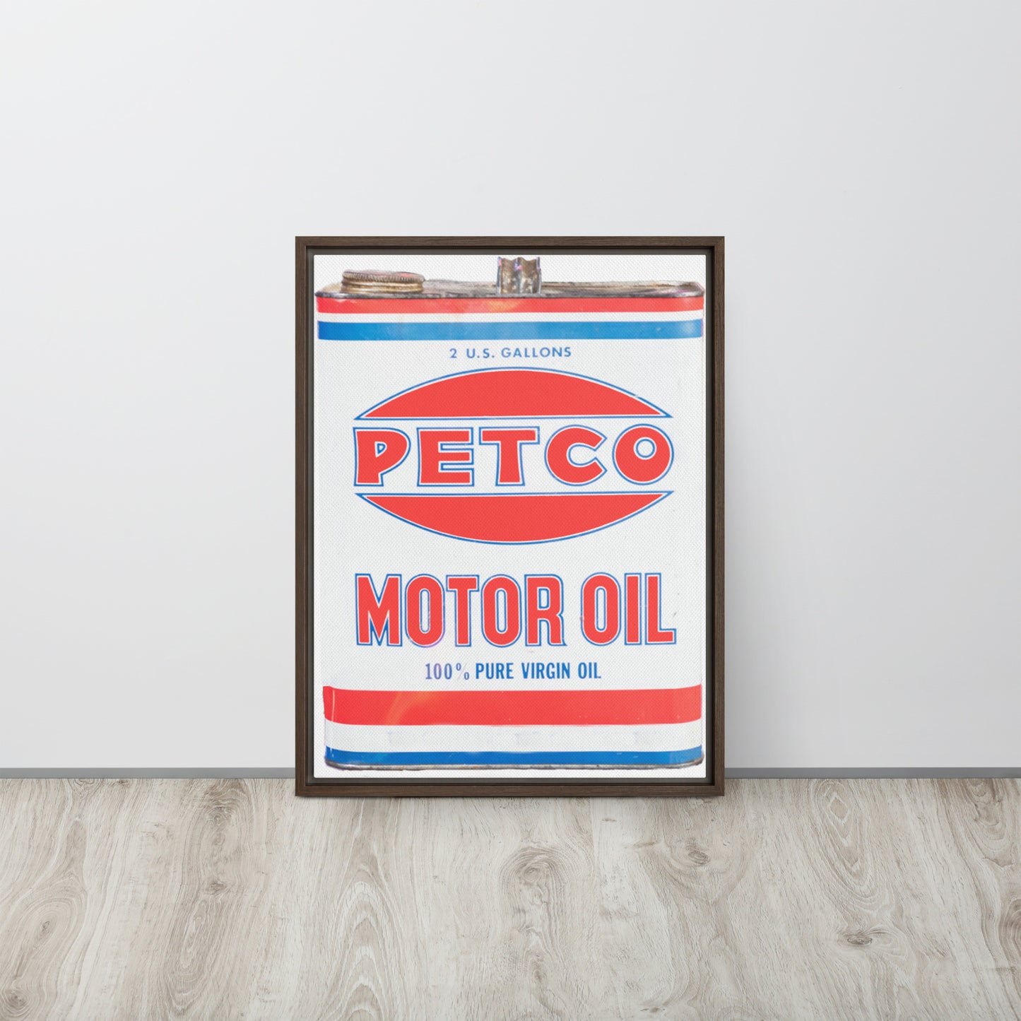 Vintage Petco Oil Can Framed canvas