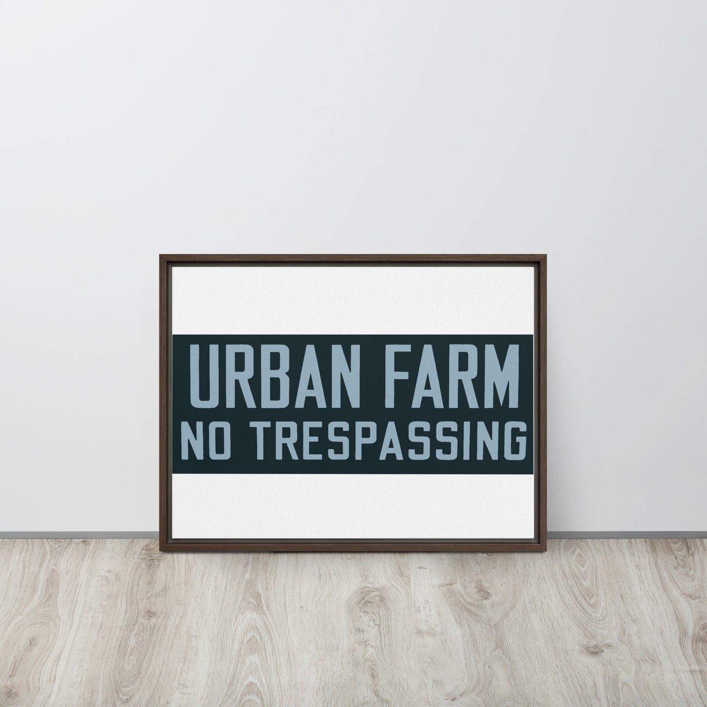 Retro Urban Farm Sign Porcelain Style Framed canvas