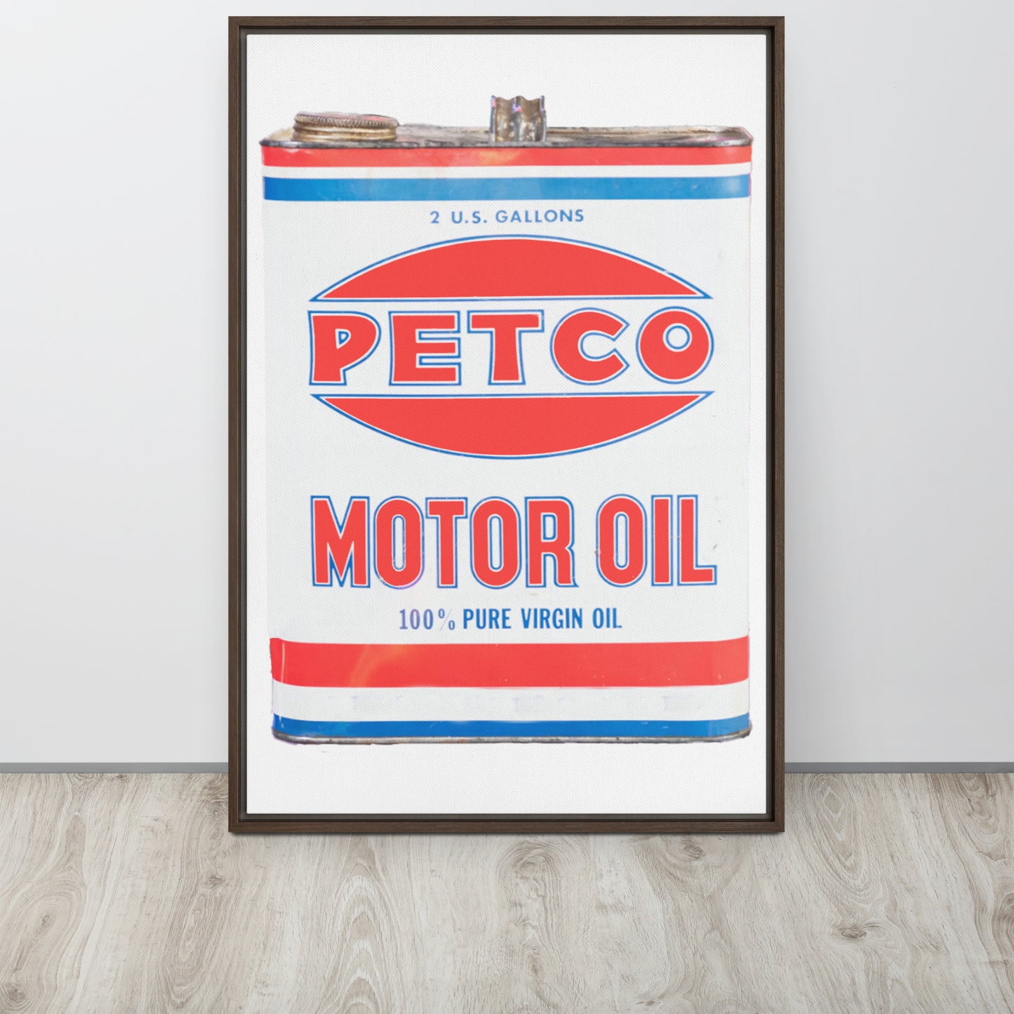 Vintage Petco Oil Can Framed canvas