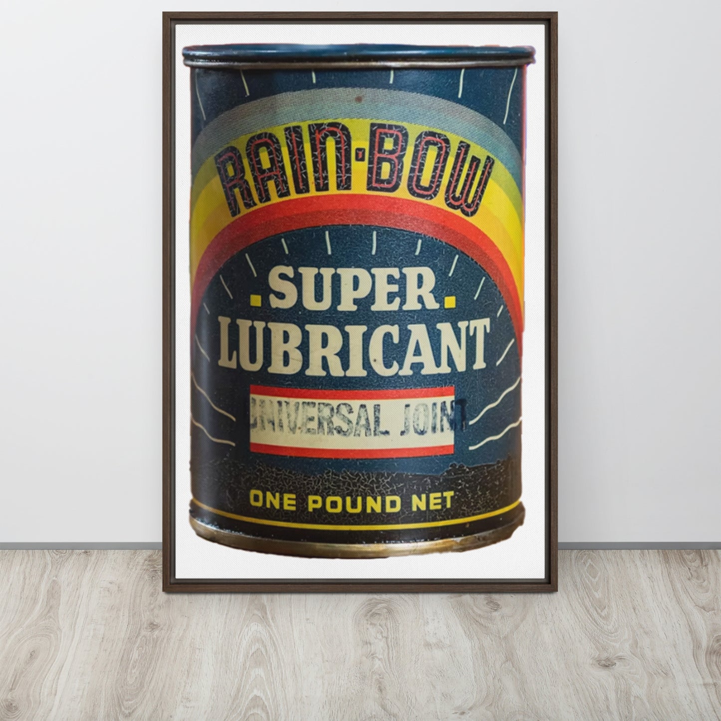 Vintage Grease Soup Can Style Framed canvas