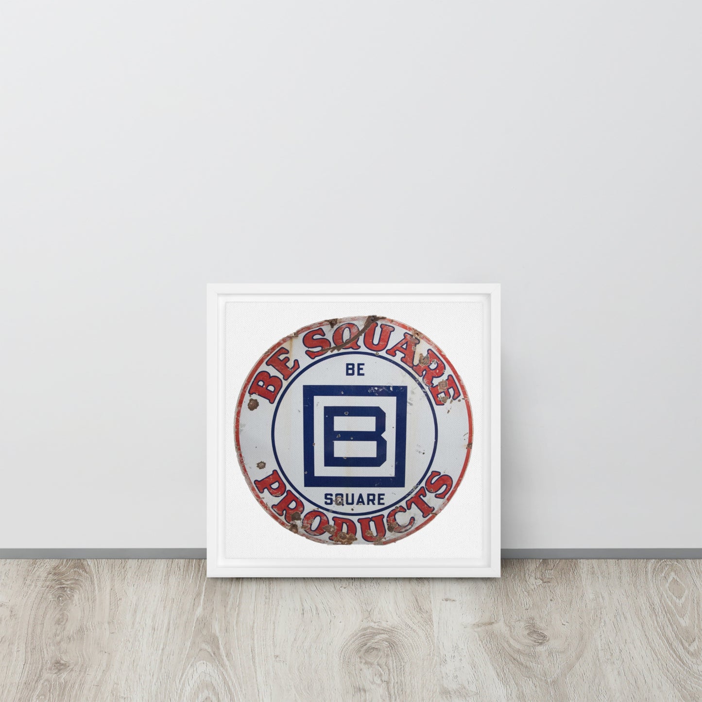 B Square Design Porcelain Framed canvas