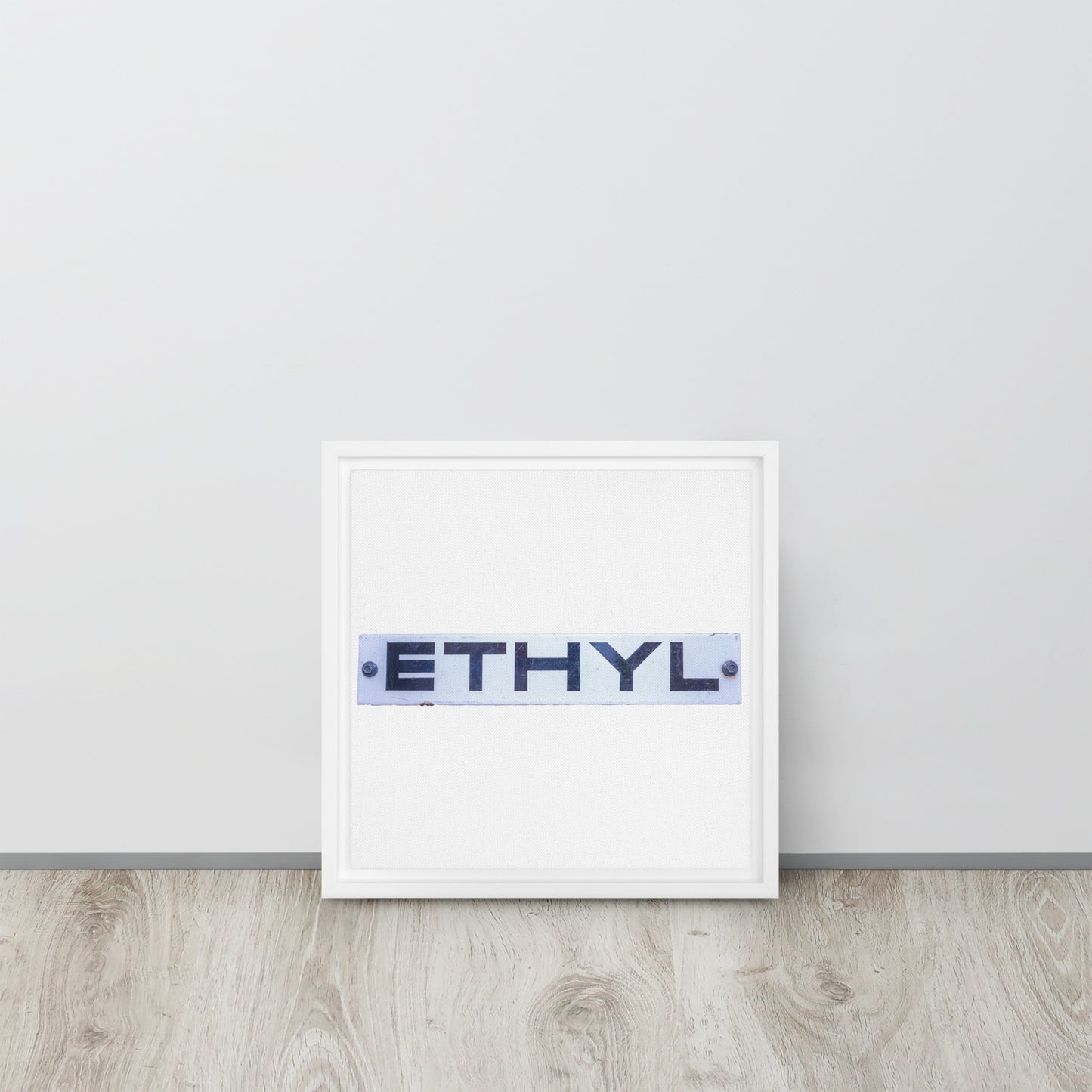 Vintage Ethyl Gas Sign Framed canvas