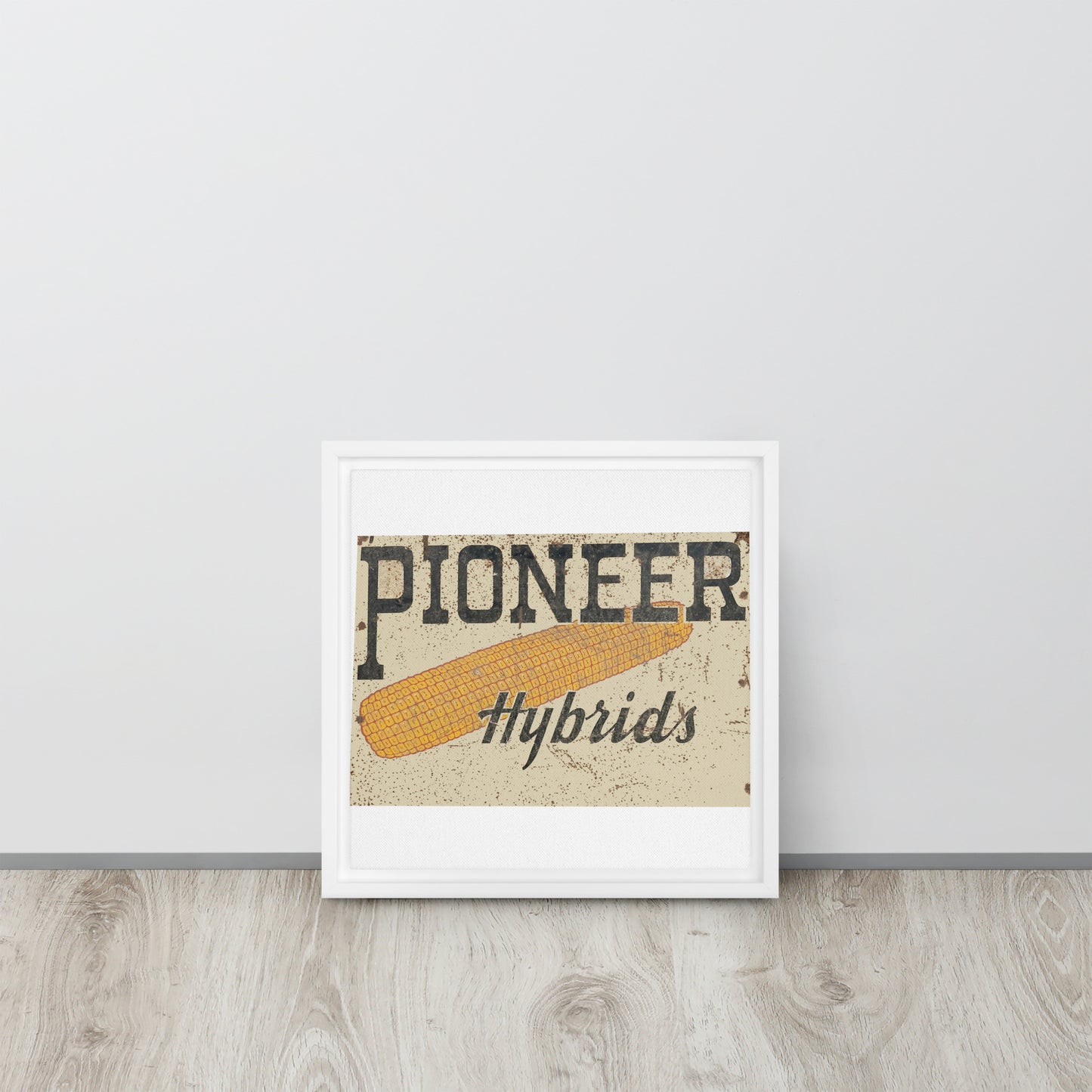 Vintage Pioneer Sign Framed canvas