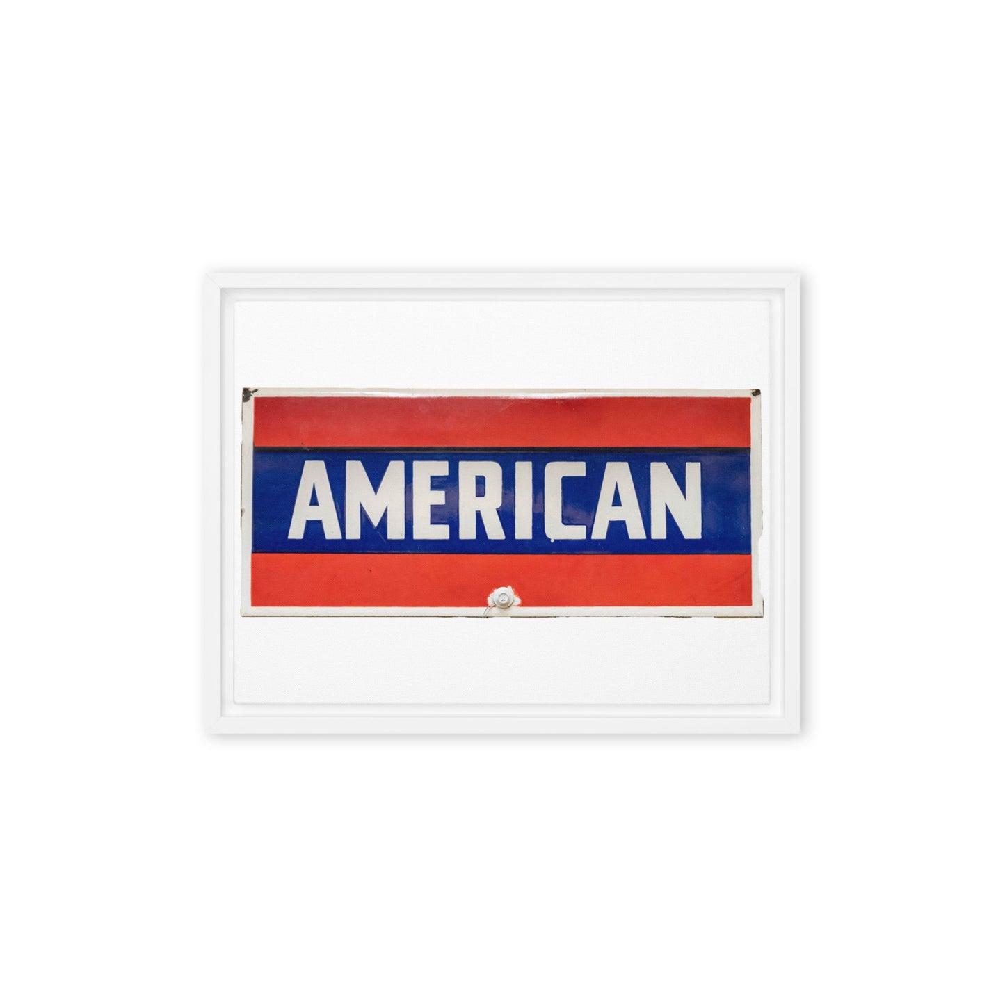 American Sign Porcelain Vintage Style Framed canvas