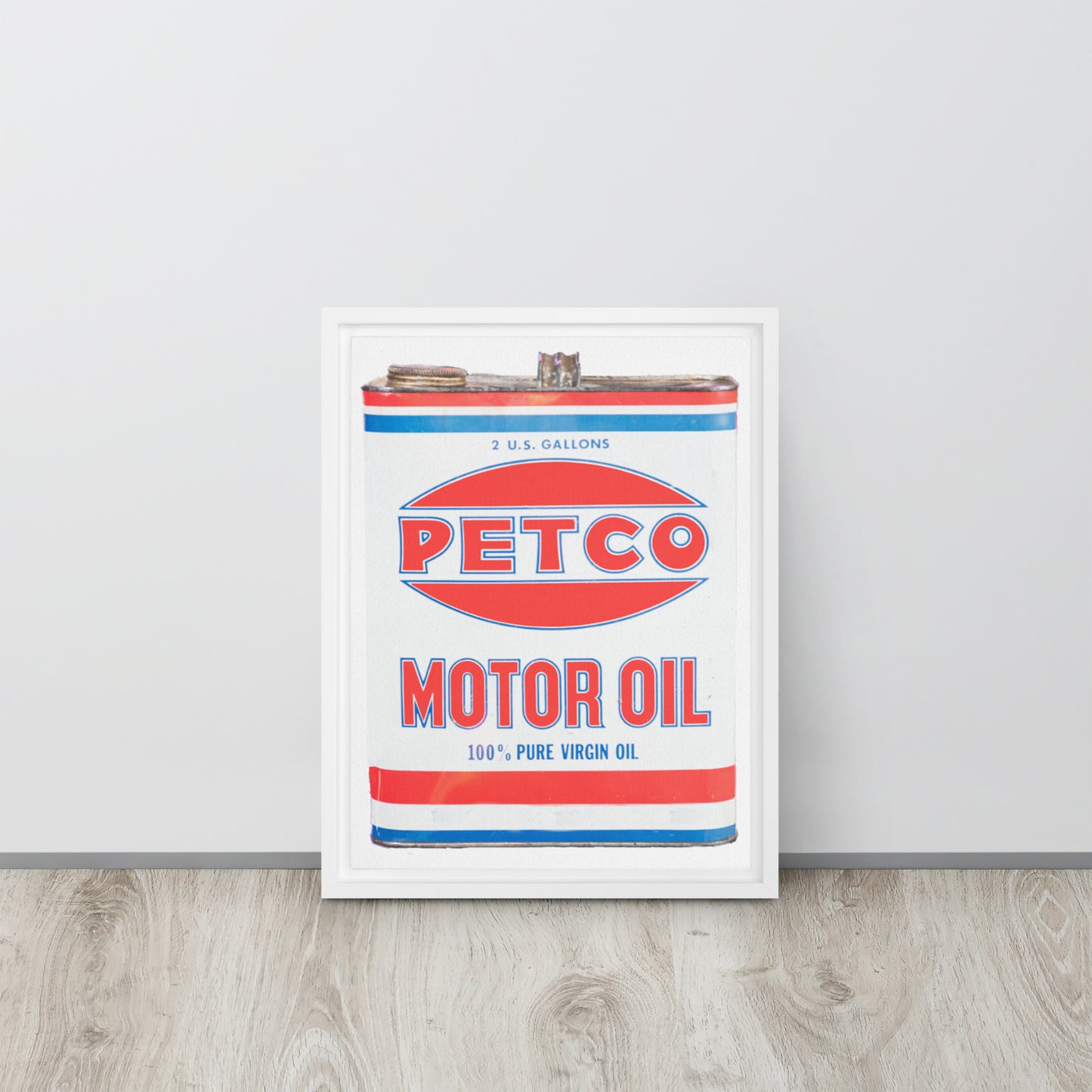 Vintage Petco Oil Can Framed canvas