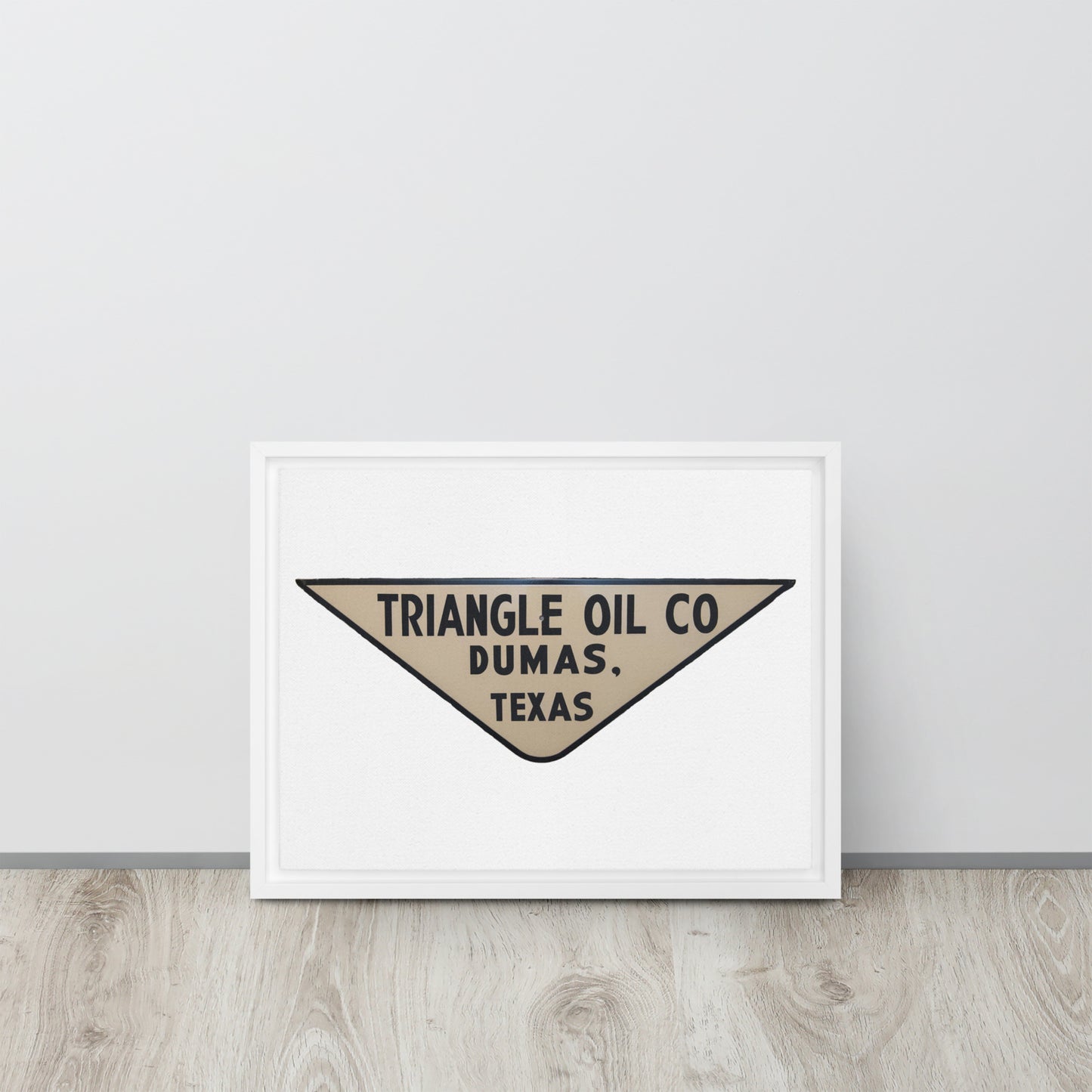 Retro Triangle Oil Company Tin Style Framed canvas