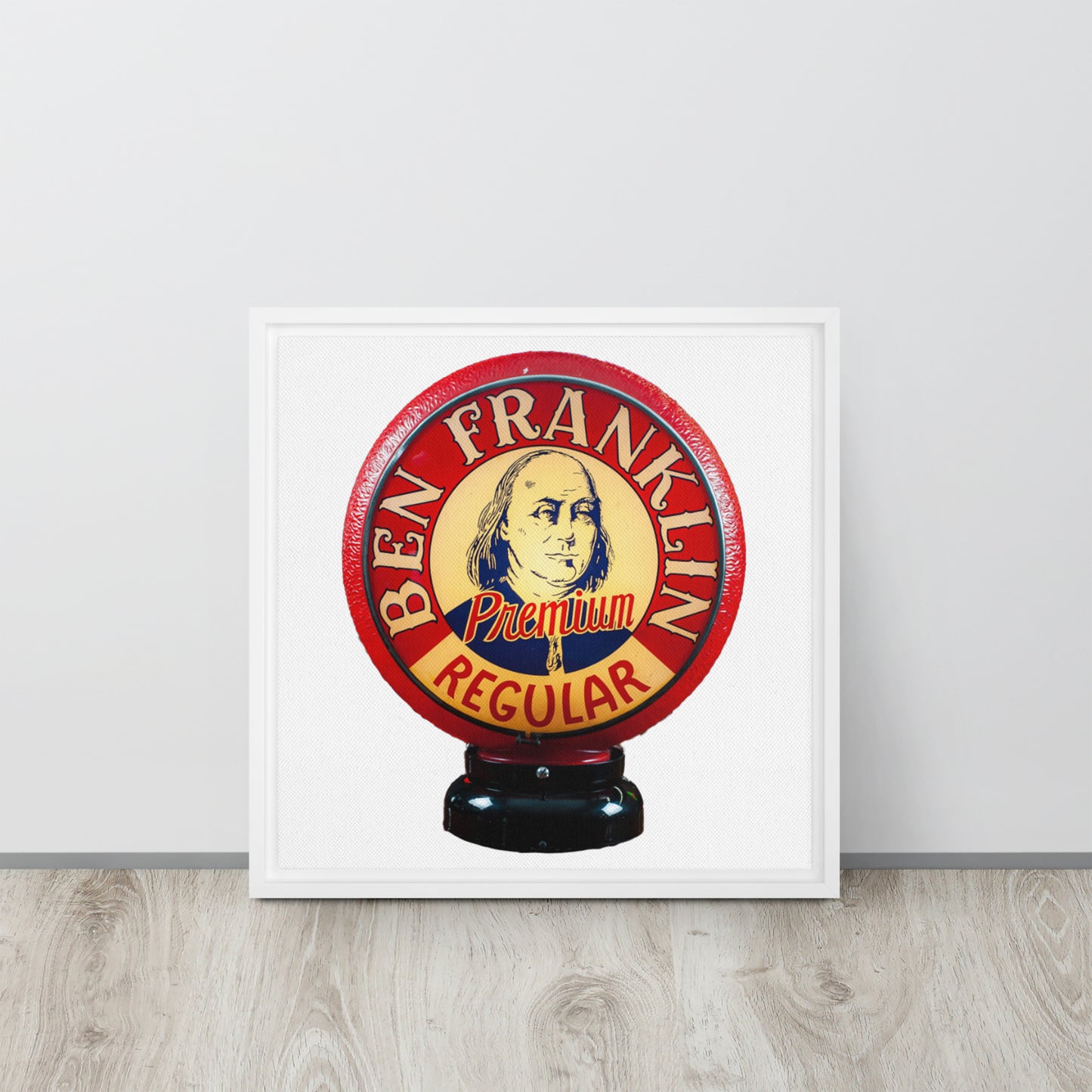 Ben Franklin Globe Style Framed canvas