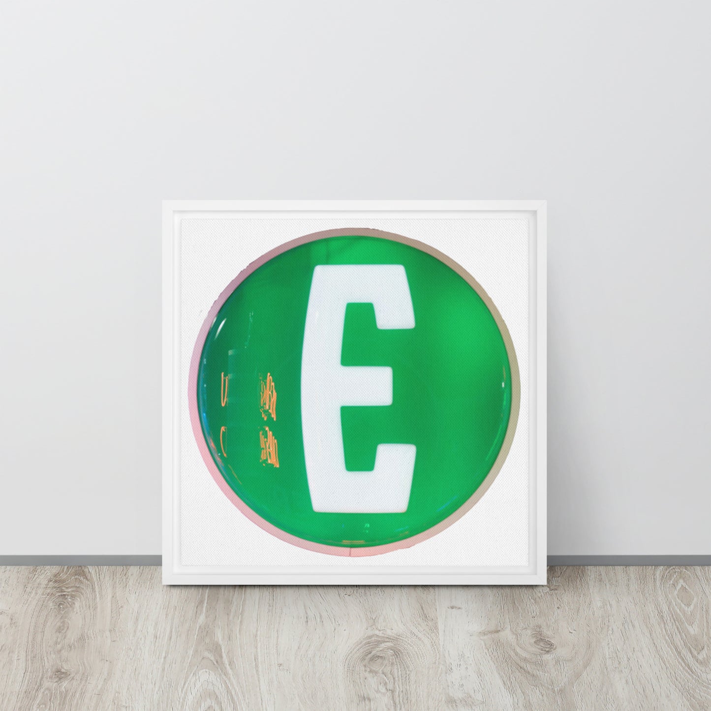 Edsel Globe Style Design Framed canvas