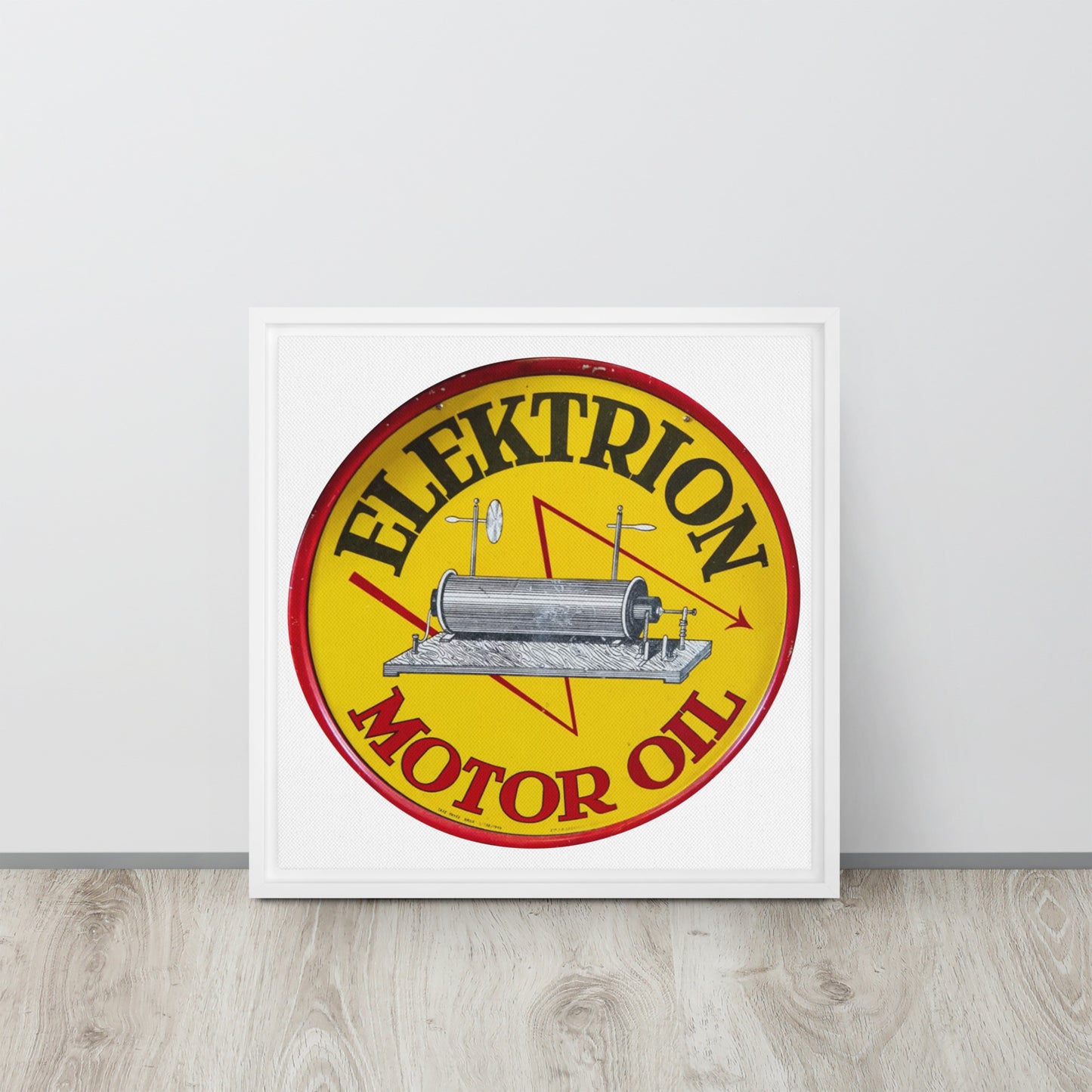 Elektrion Tin Sign Painted Framed canvas