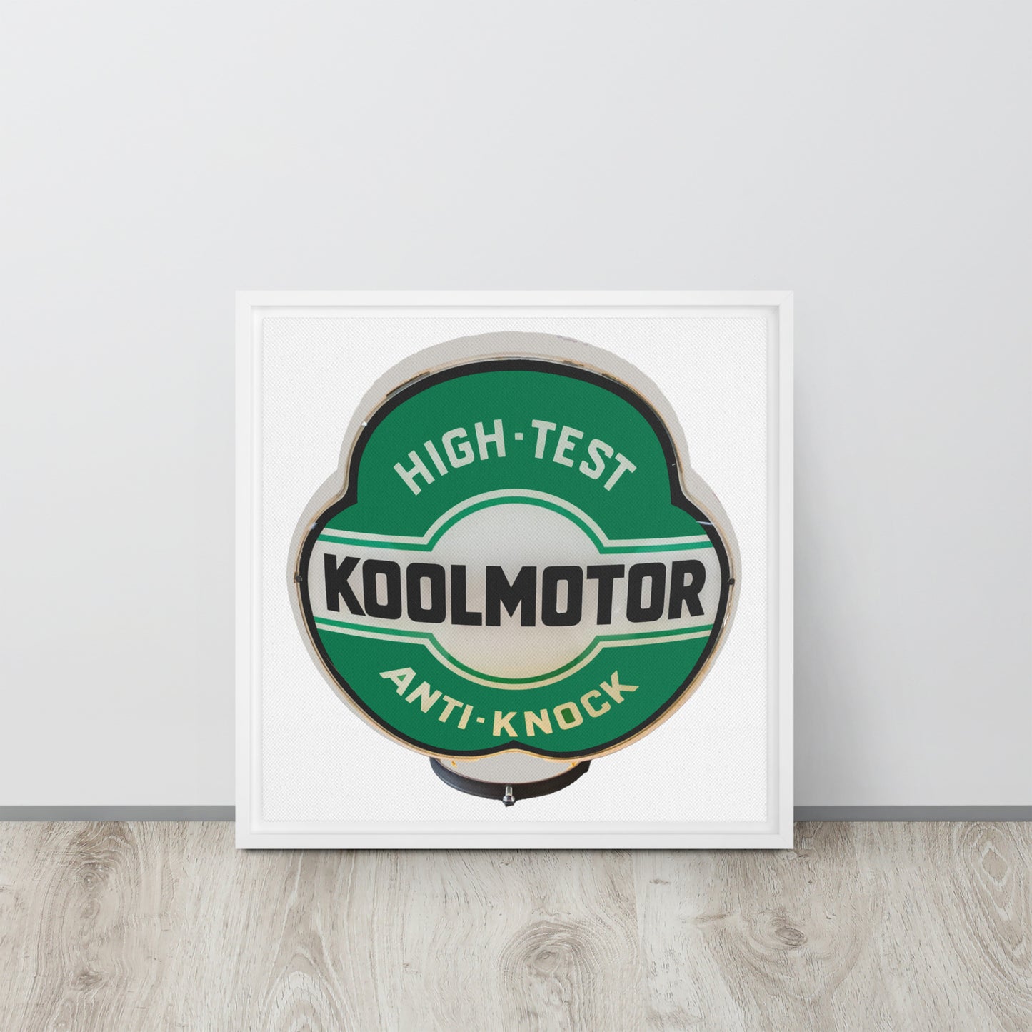 Vintage Kool Motor Globe Style Framed canvas