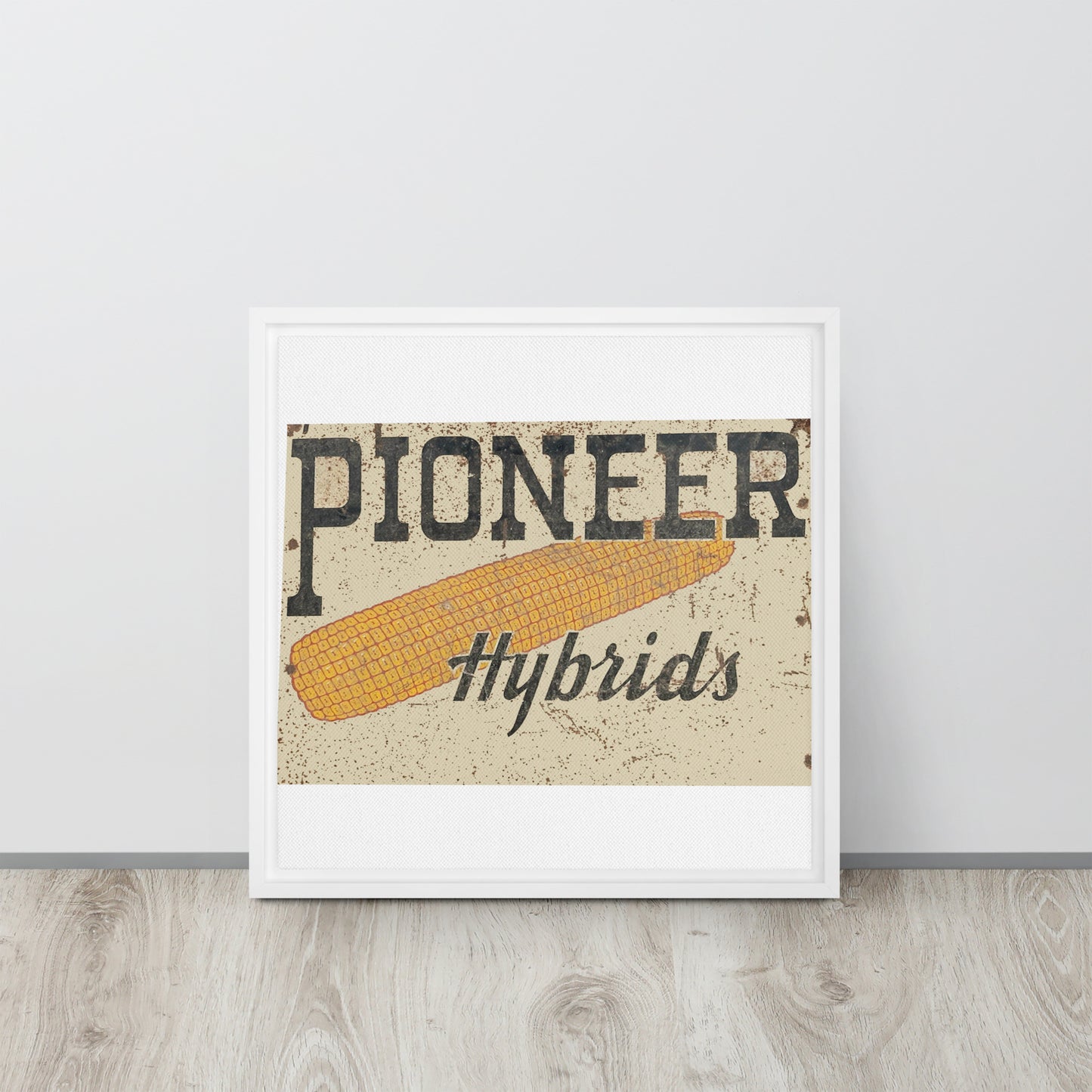 Vintage Pioneer Sign Framed canvas