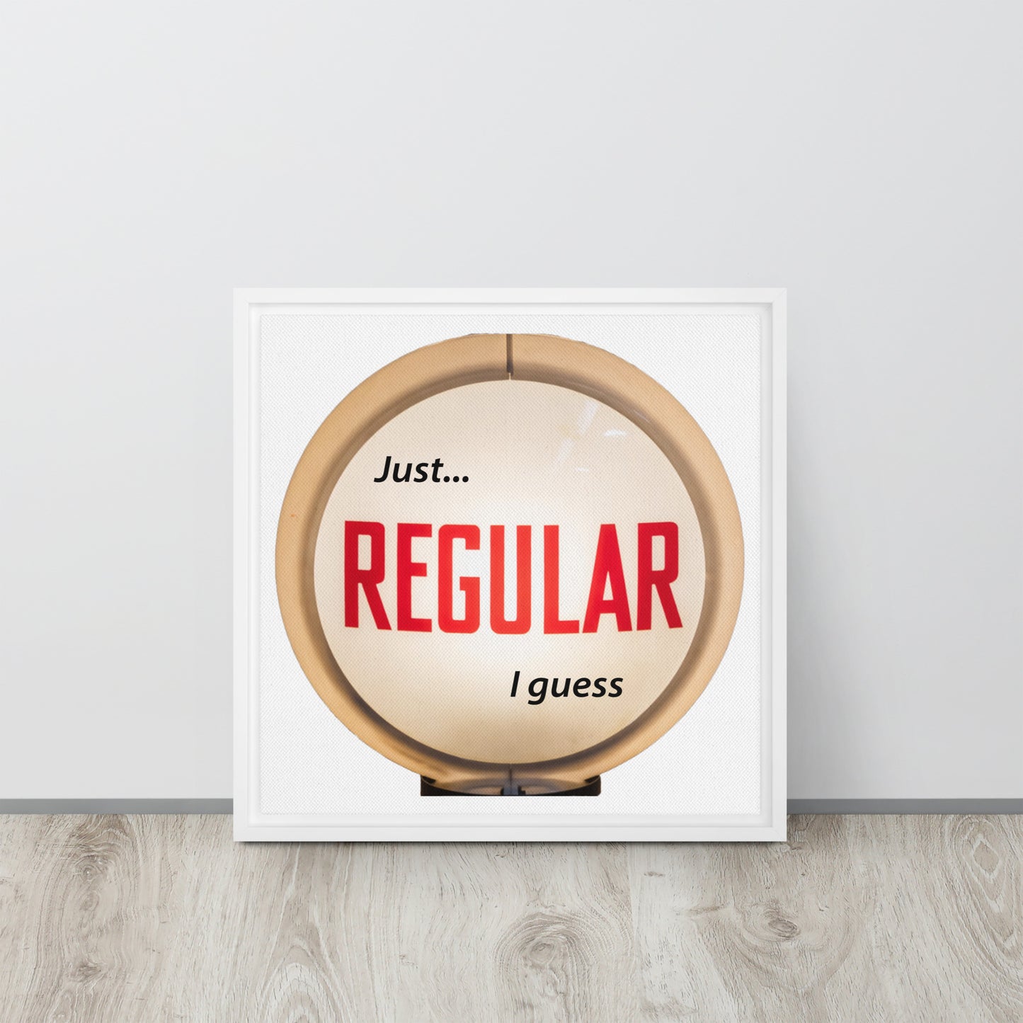 Retro Gas Globe Style Regular Framed canvas