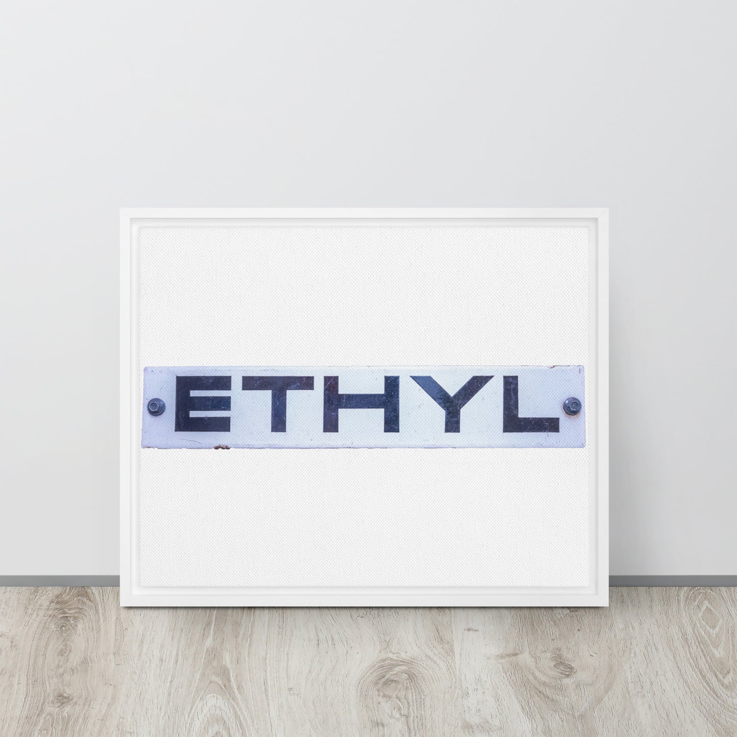 Vintage Ethyl Gas Sign Framed canvas