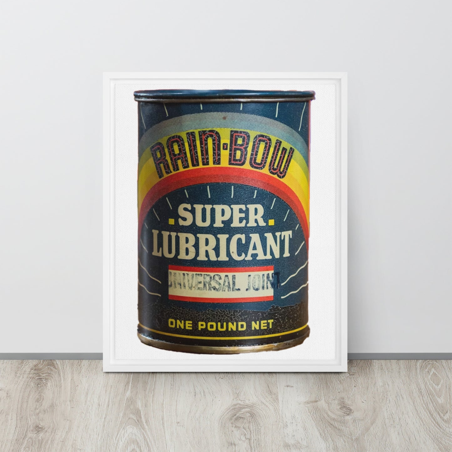 Vintage Grease Soup Can Style Framed canvas