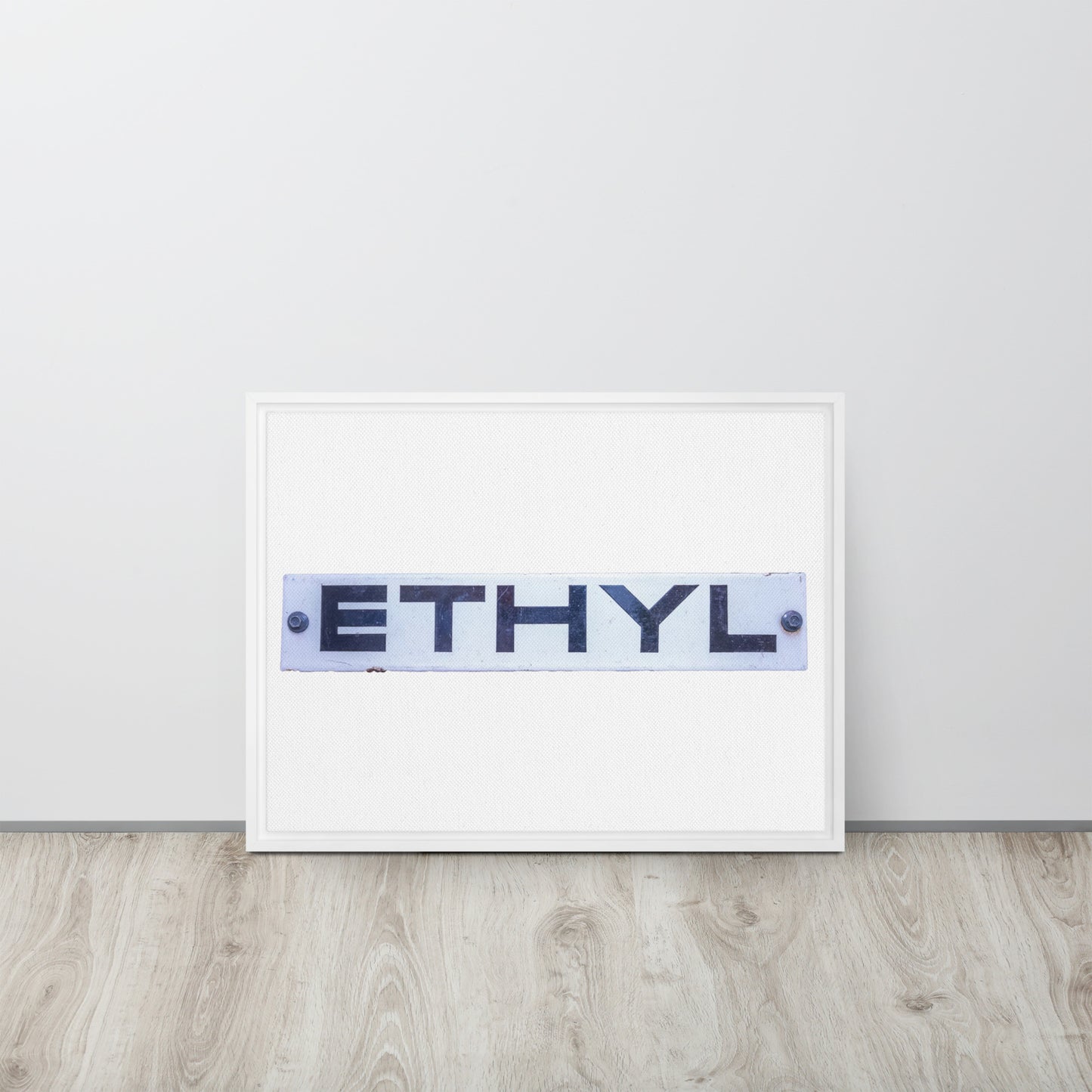 Vintage Ethyl Gas Sign Framed canvas