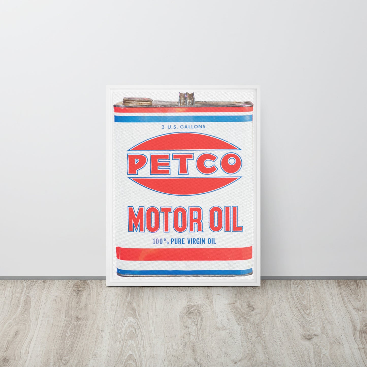 Vintage Petco Oil Can Framed canvas