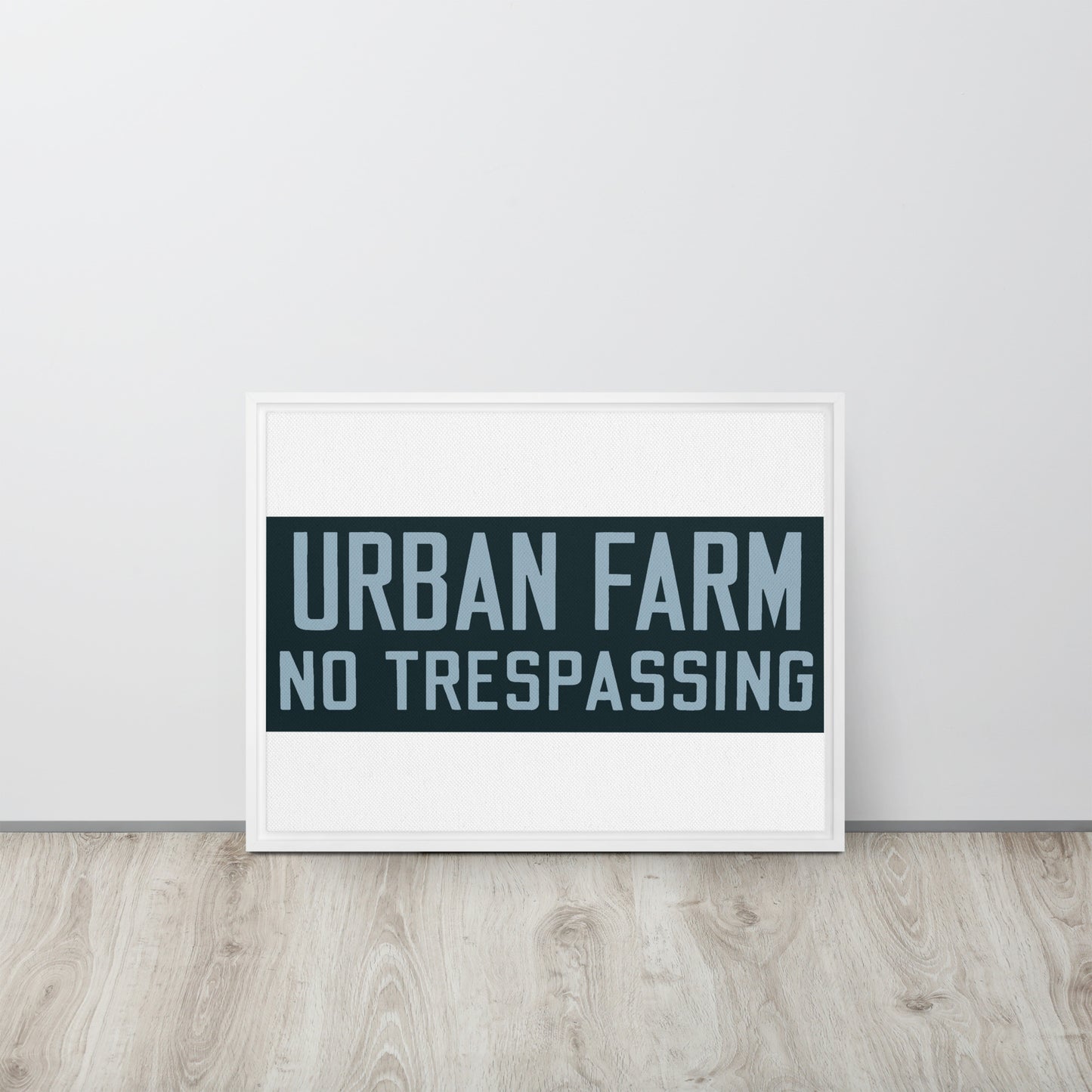 Retro Urban Farm Sign Porcelain Style Framed canvas