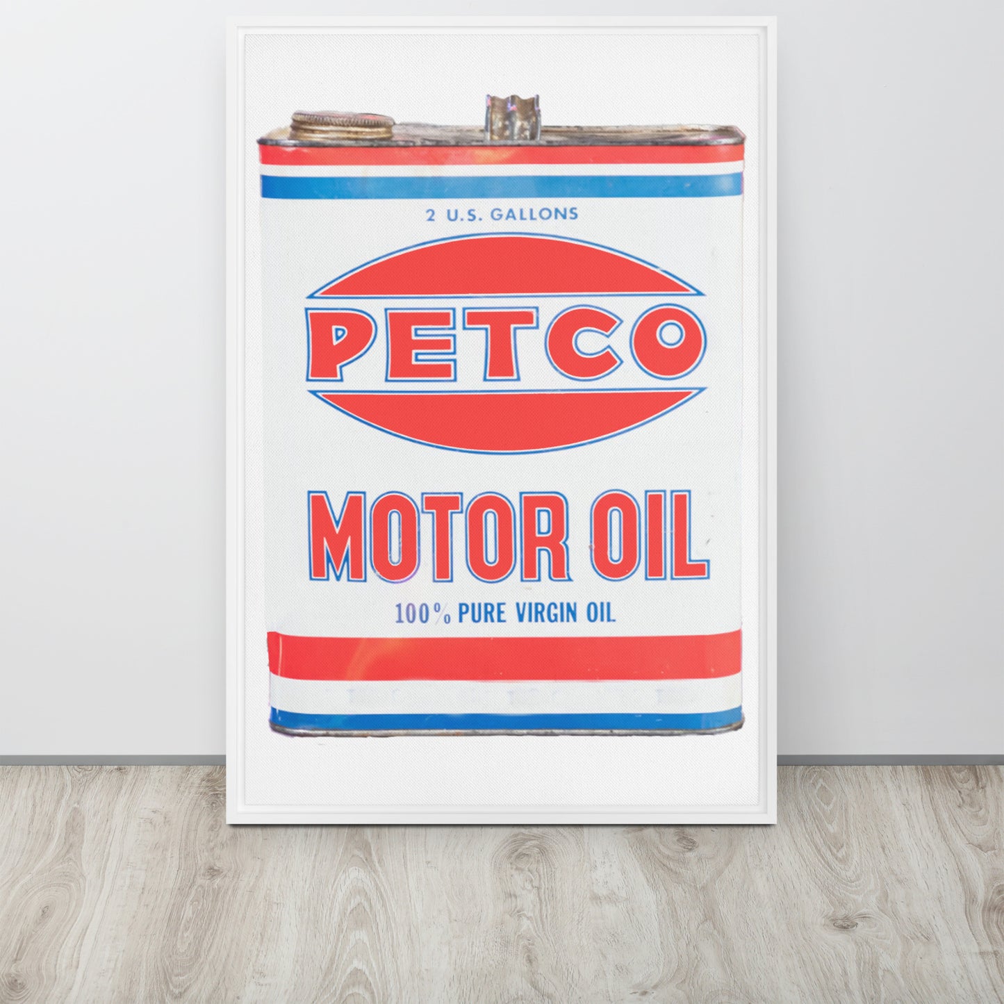 Vintage Petco Oil Can Framed canvas