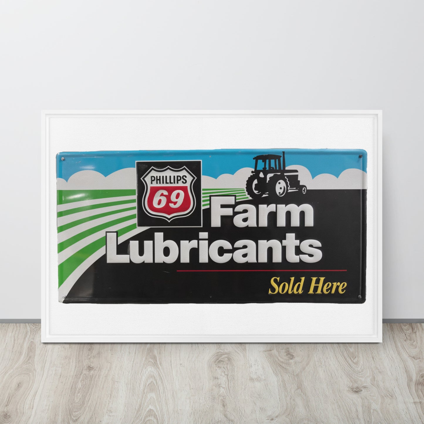 Phillips 69 License Plate Style Framed canvas