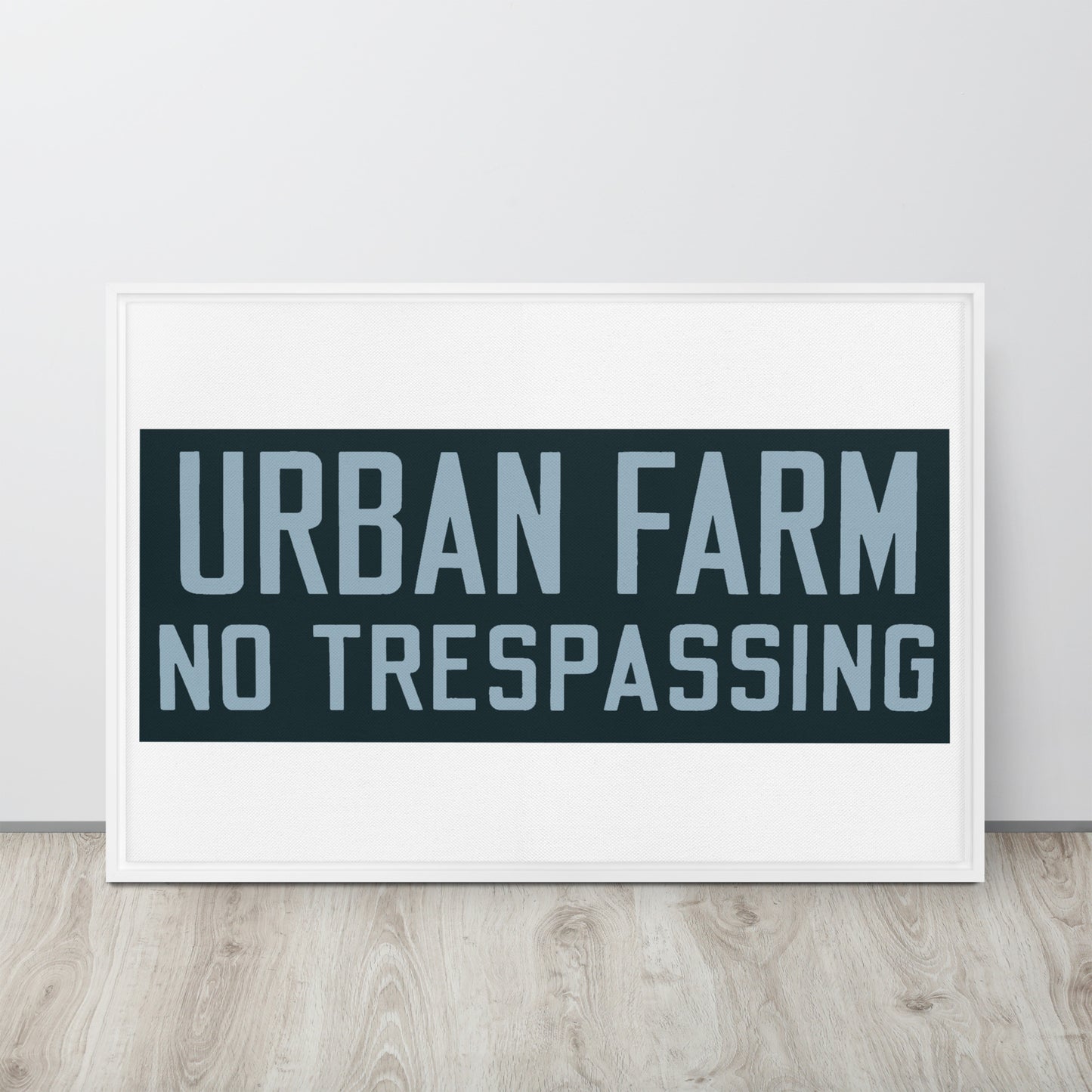 Retro Urban Farm Sign Porcelain Style Framed canvas