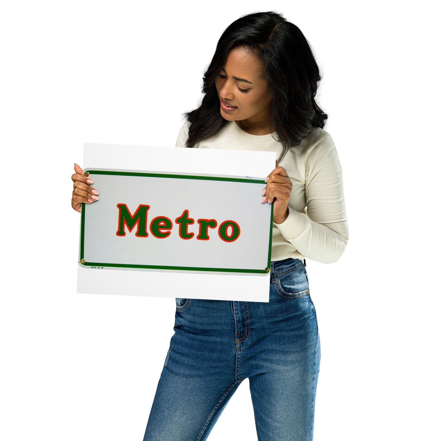 Retro Metro Tin Style Metal prints