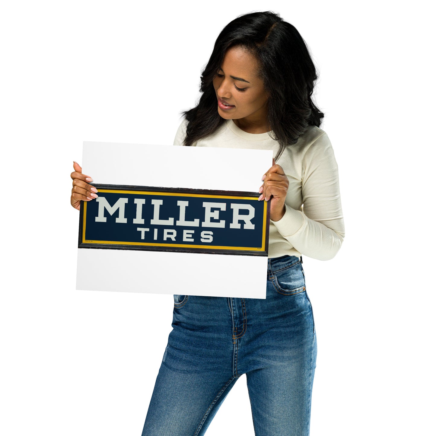 Vintage Miller Tire Sign Metal prints